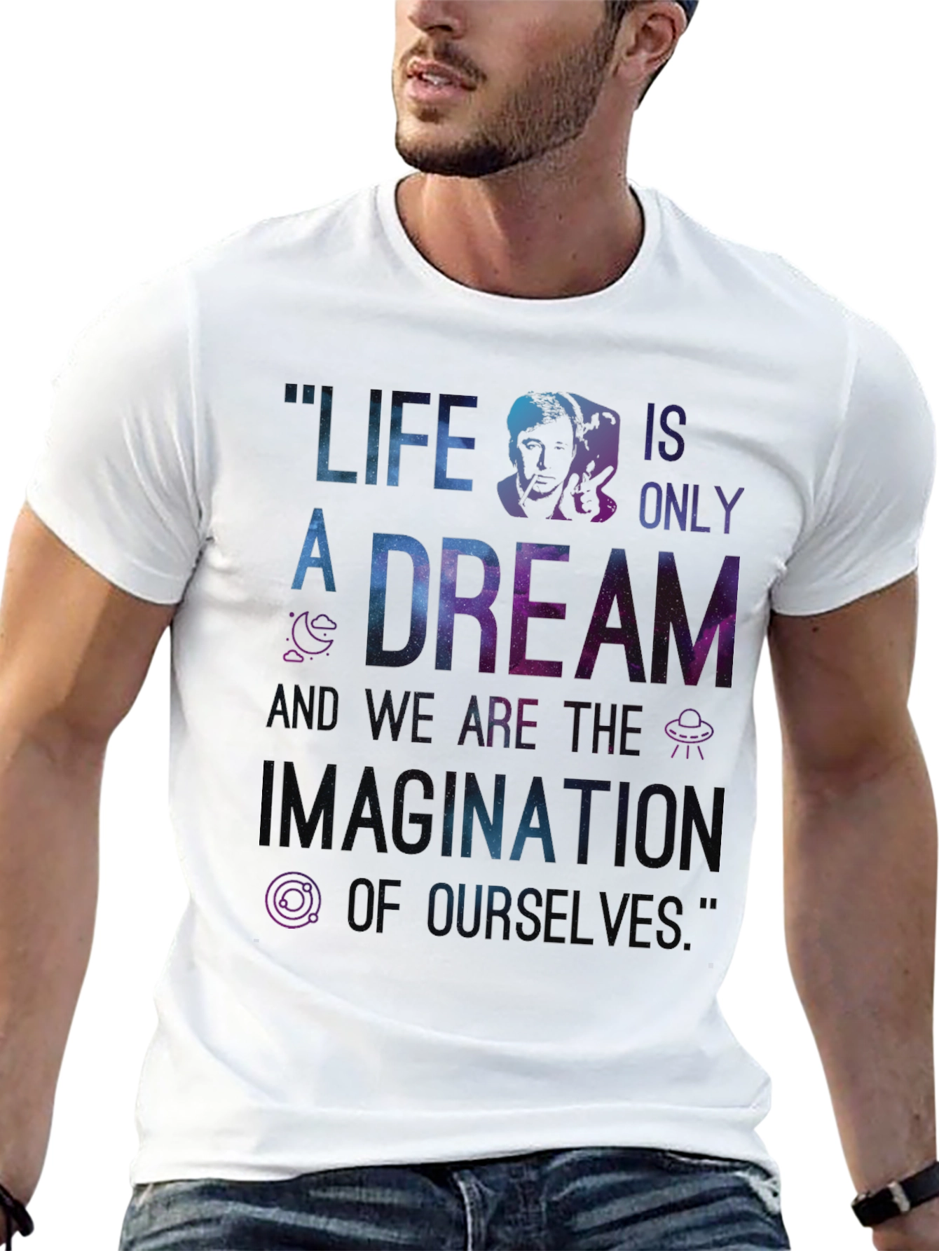Black Life is Only a Dream Graphic T-Shirt - Black view 13