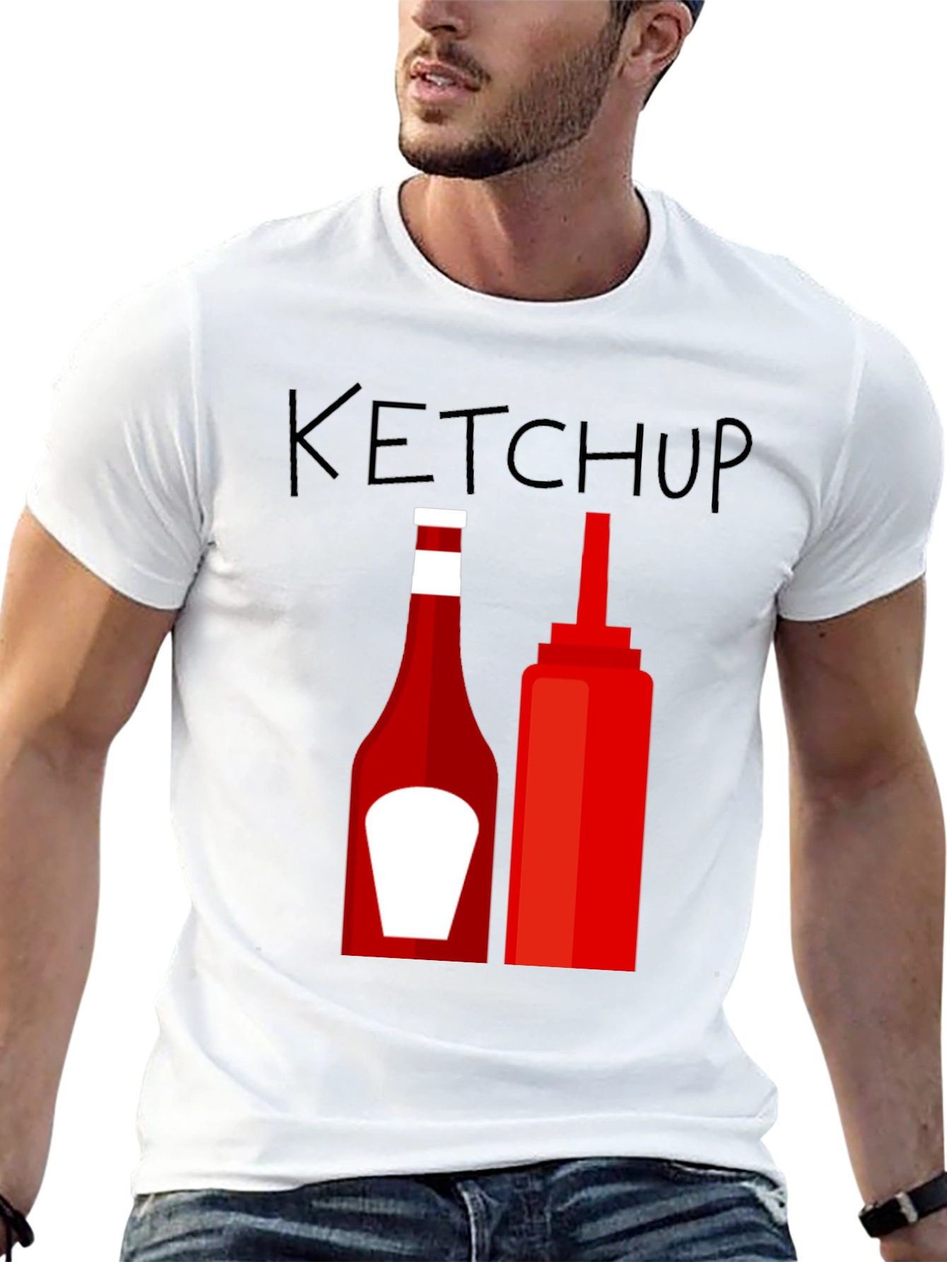 Black Ketchup T-Shirt - Funny Graphic Tee view 13