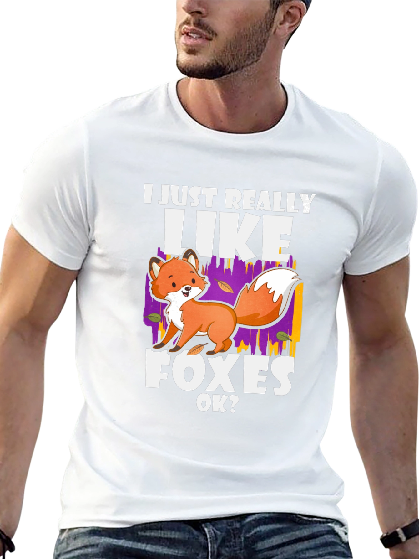 Black I Just Really Like Foxes T-Shirt view 13