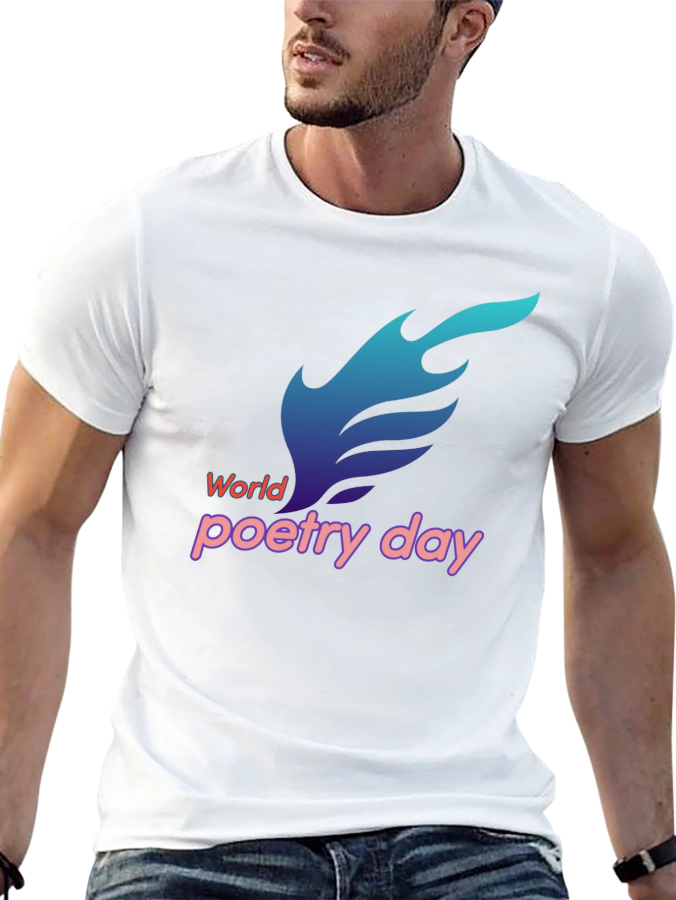 Black World Poetry Day Black T-Shirt view 13