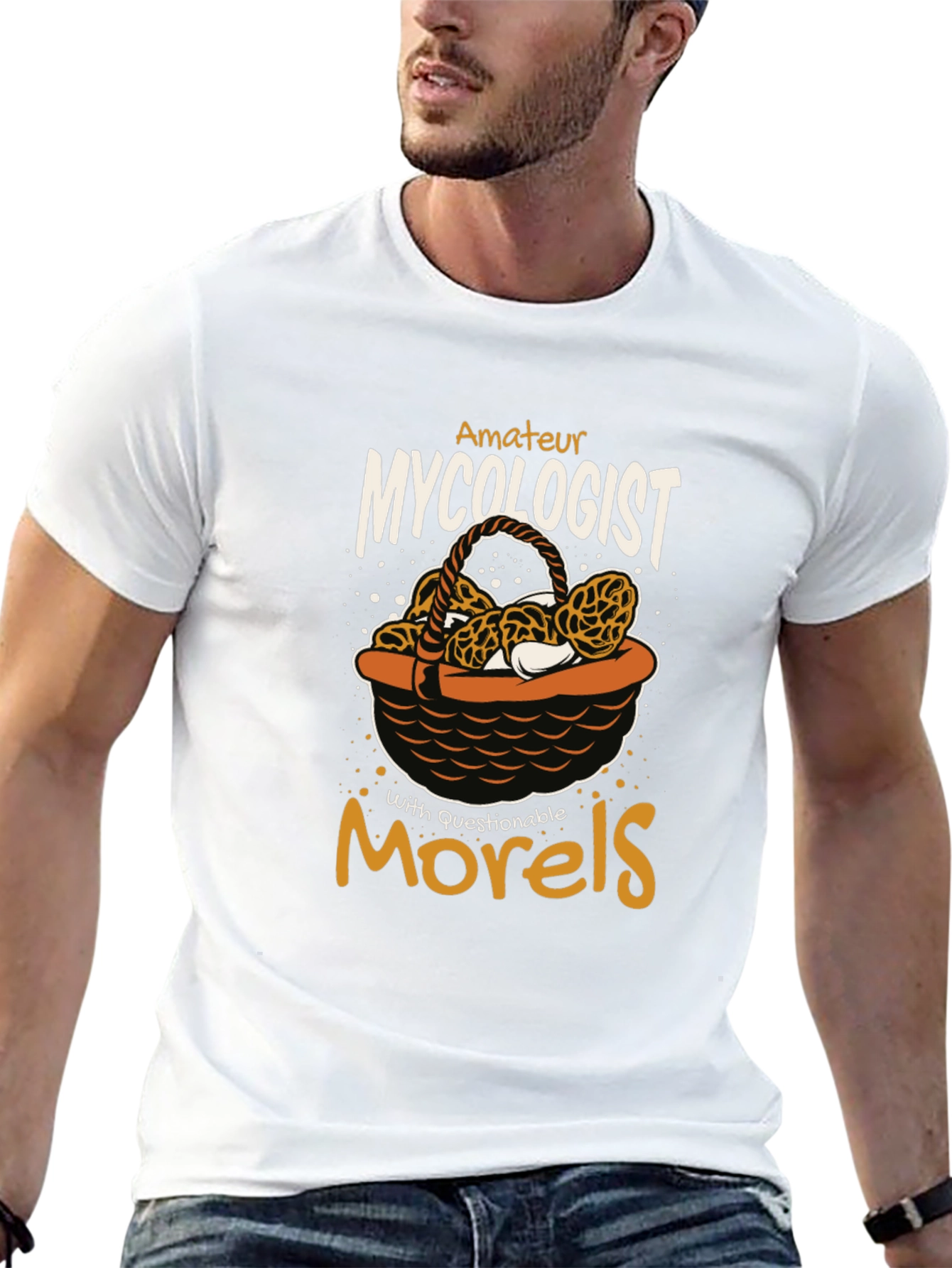 Black Amateur Mycologist Morels T-Shirt view 13