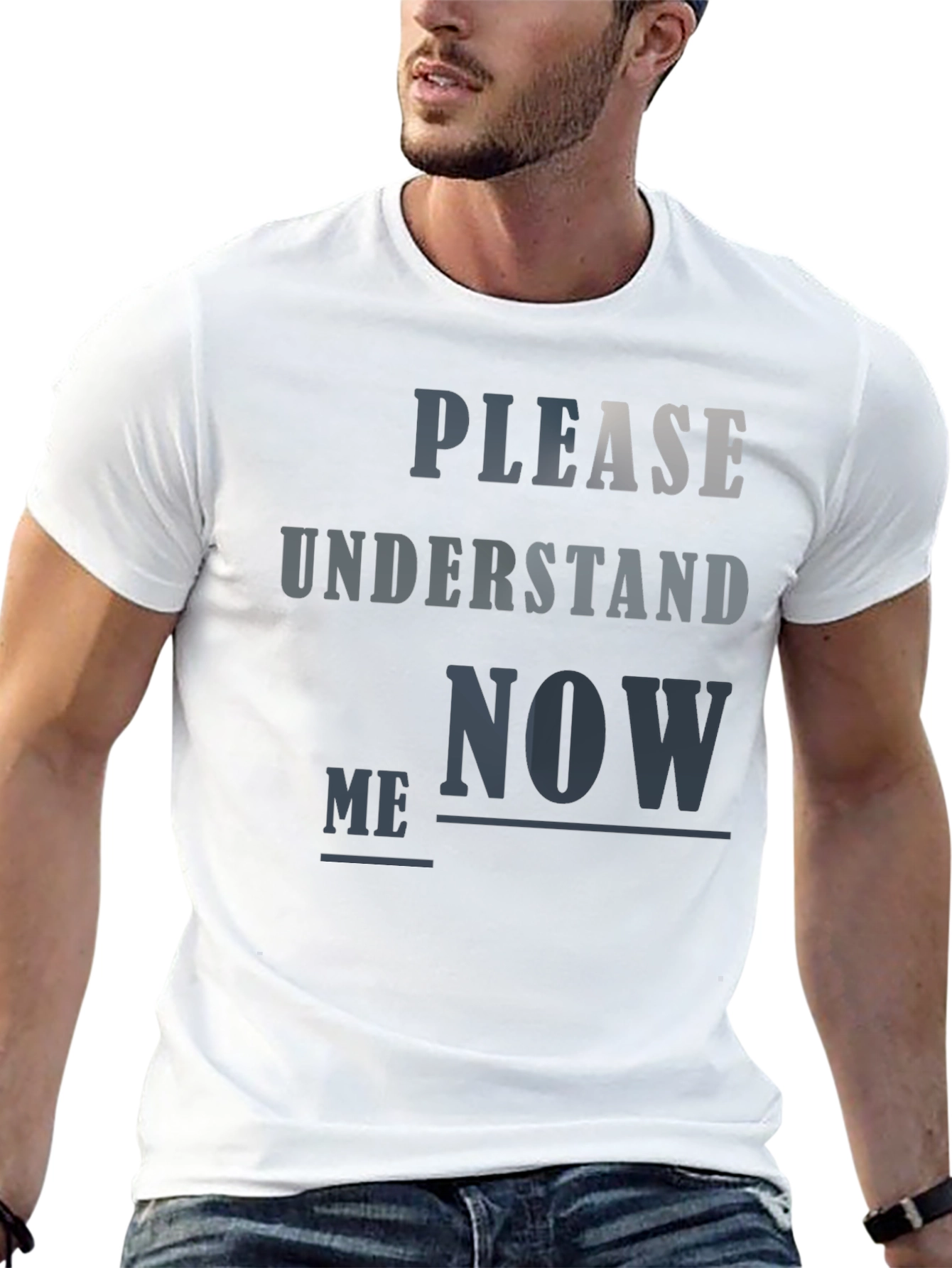 Black Please Understand Me Now T-Shirt view 13
