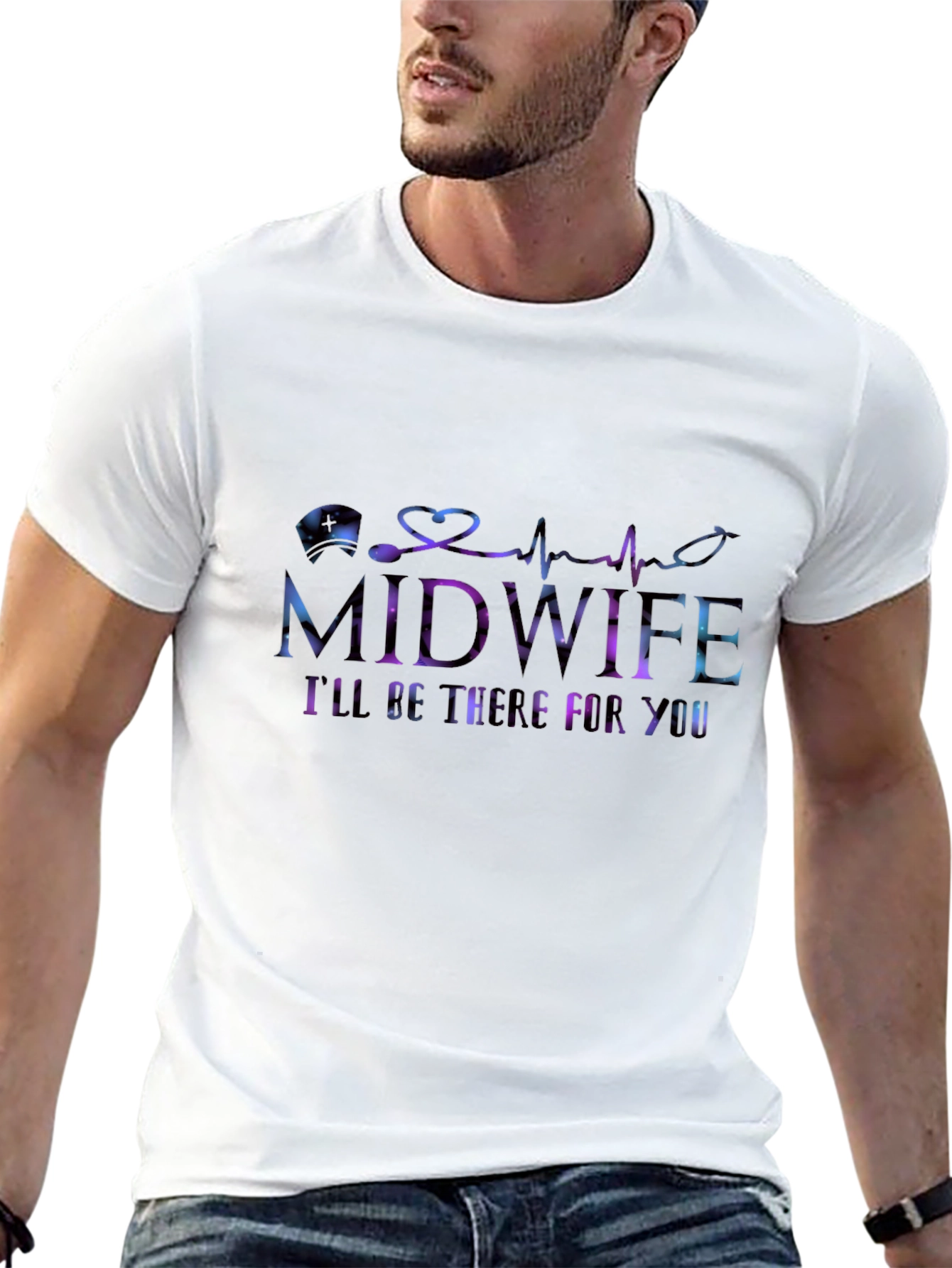 Black Midwife I'll Be There For You T-Shirt view 13