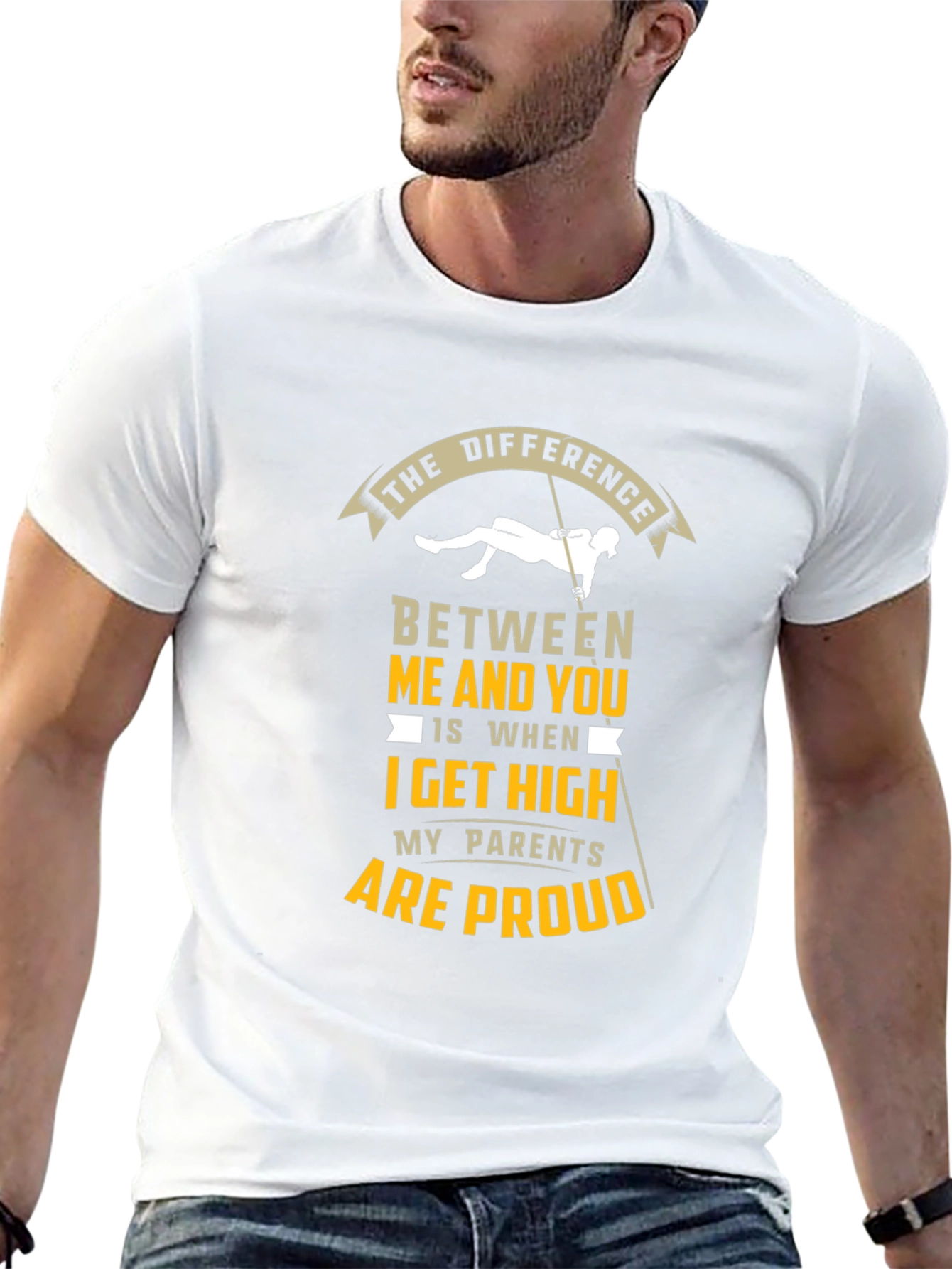 Black High Altitude Humor T-Shirt - 'The Difference' Tee view 13