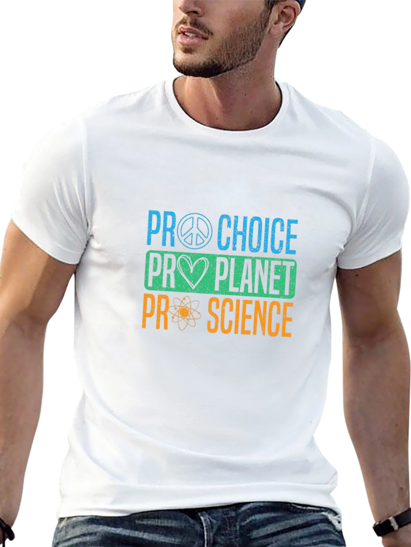 Black Pro Choice, Planet, Science Graphic Tee view 13