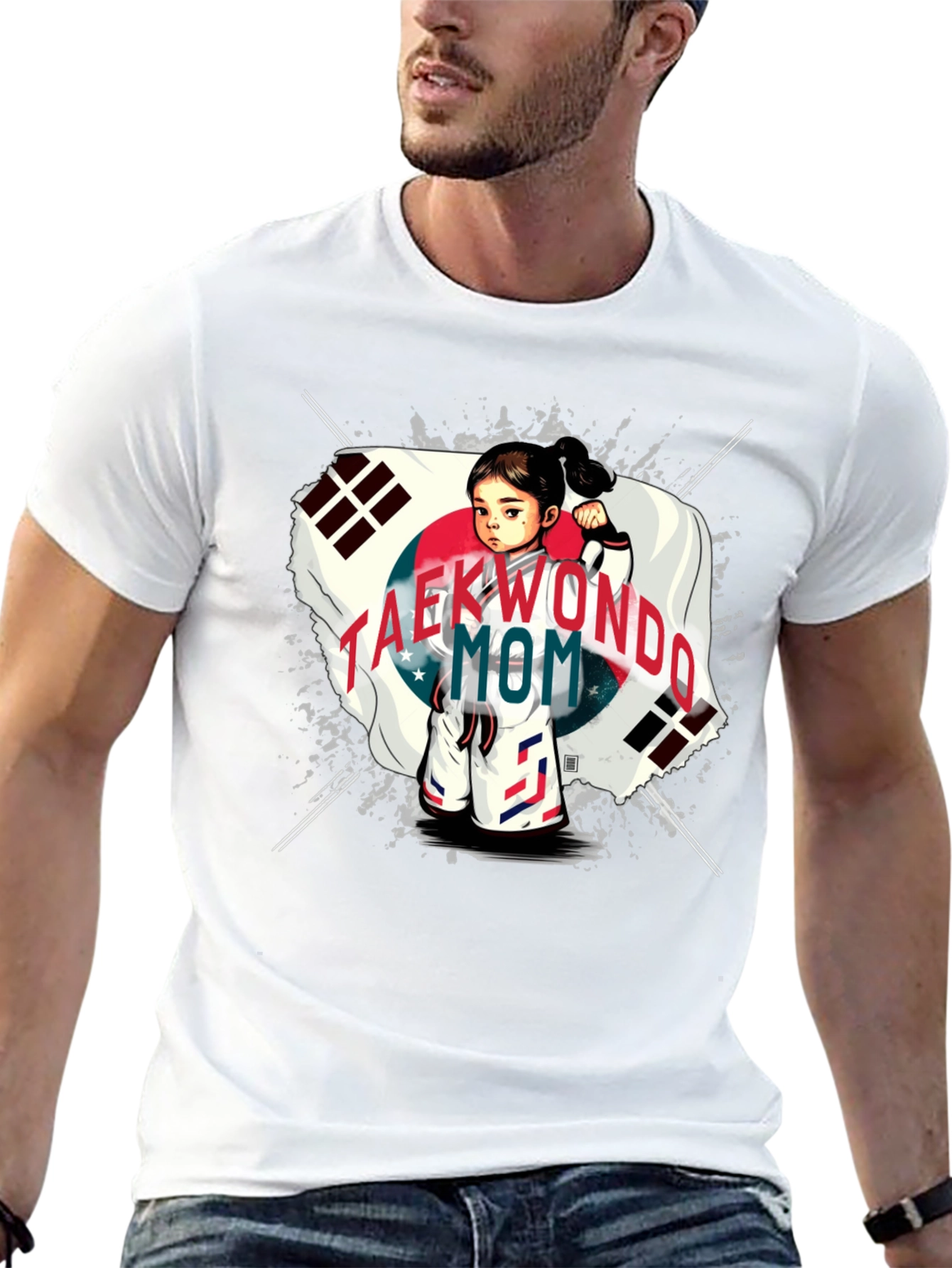 Black Taekwondo Mom Graphic Tee - Martial Arts Love! view 13