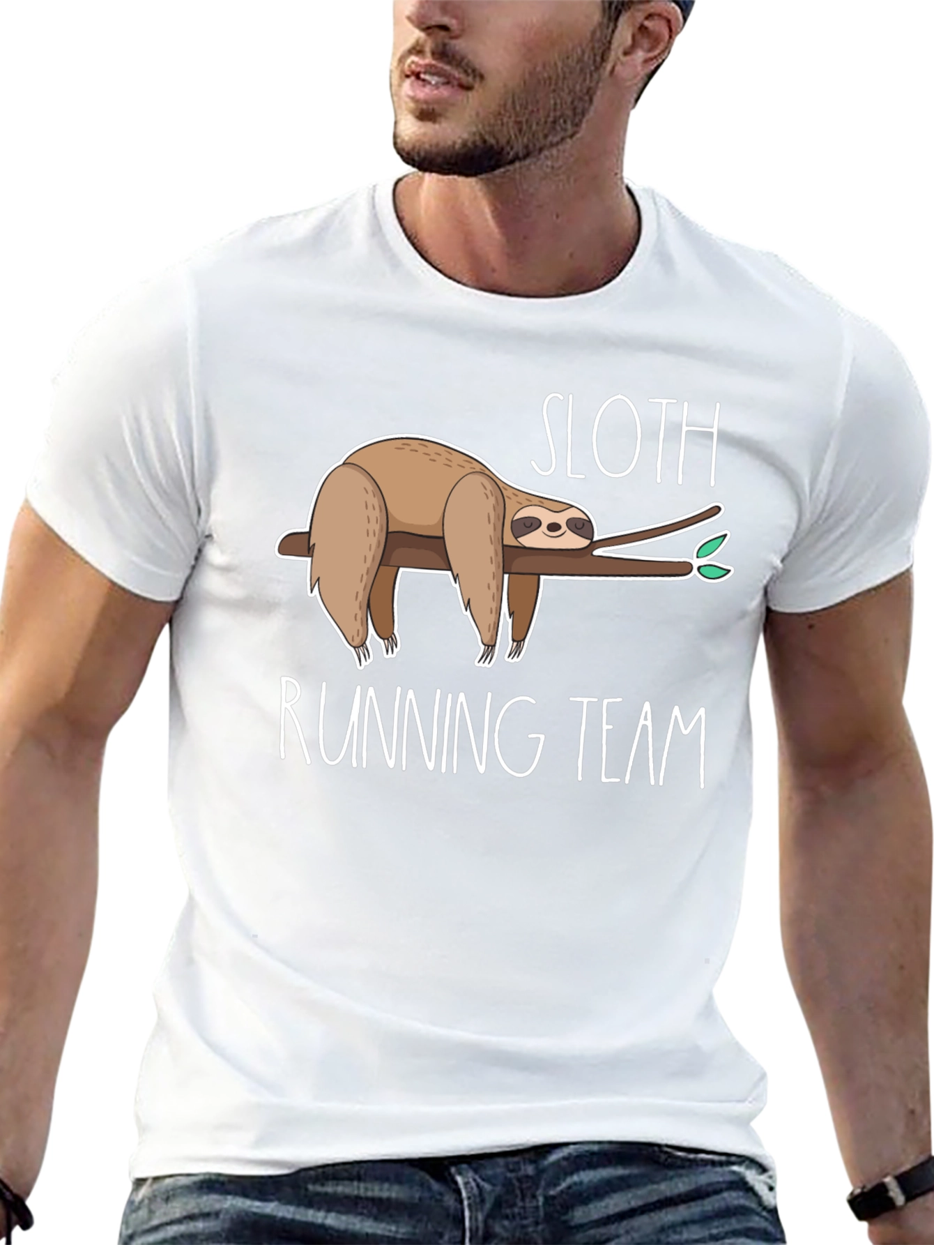 Black Sloth Running Team Graphic Tee view 13