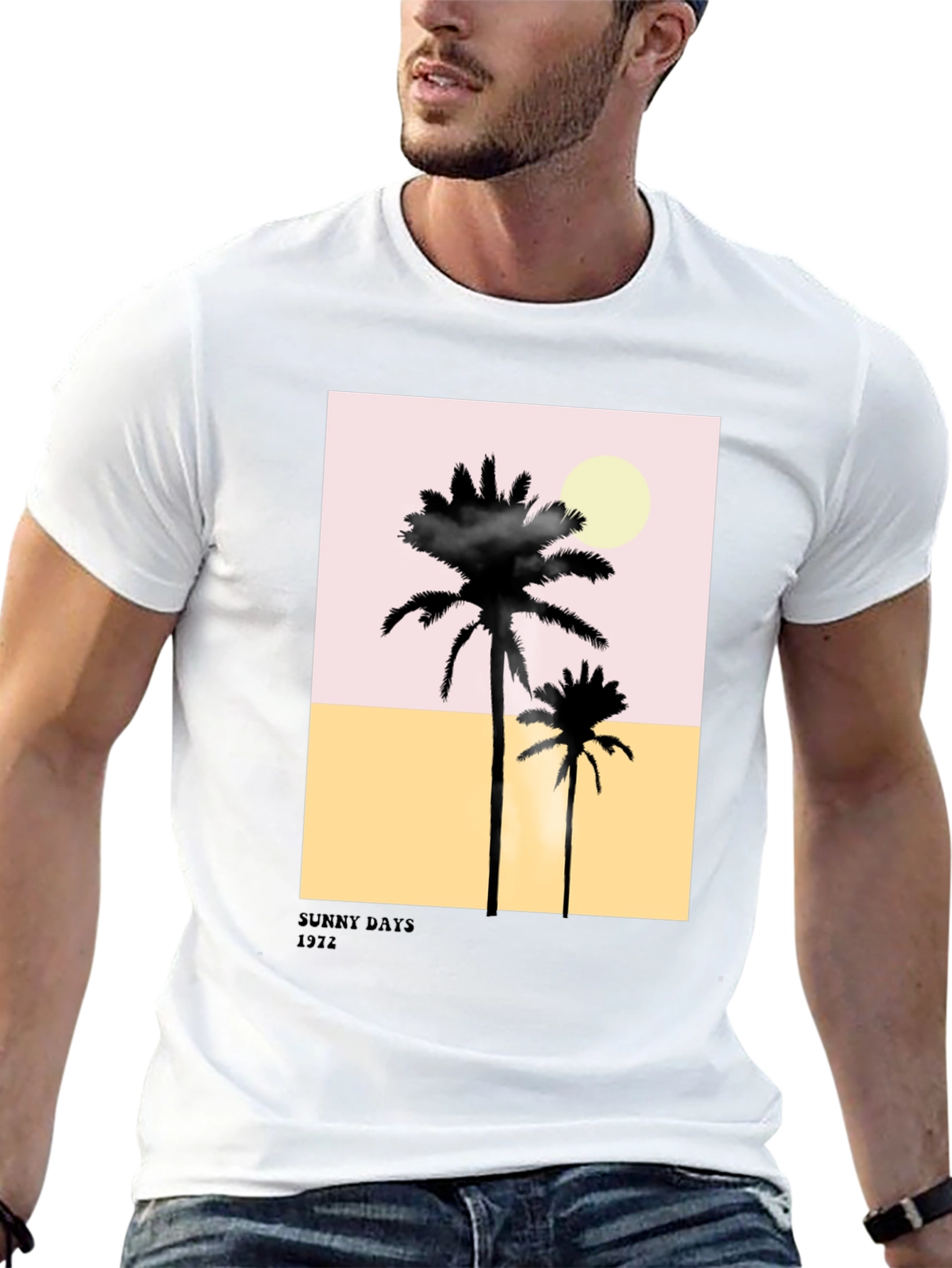 Black Sunny Days Palm Tree Graphic T-Shirt view 13