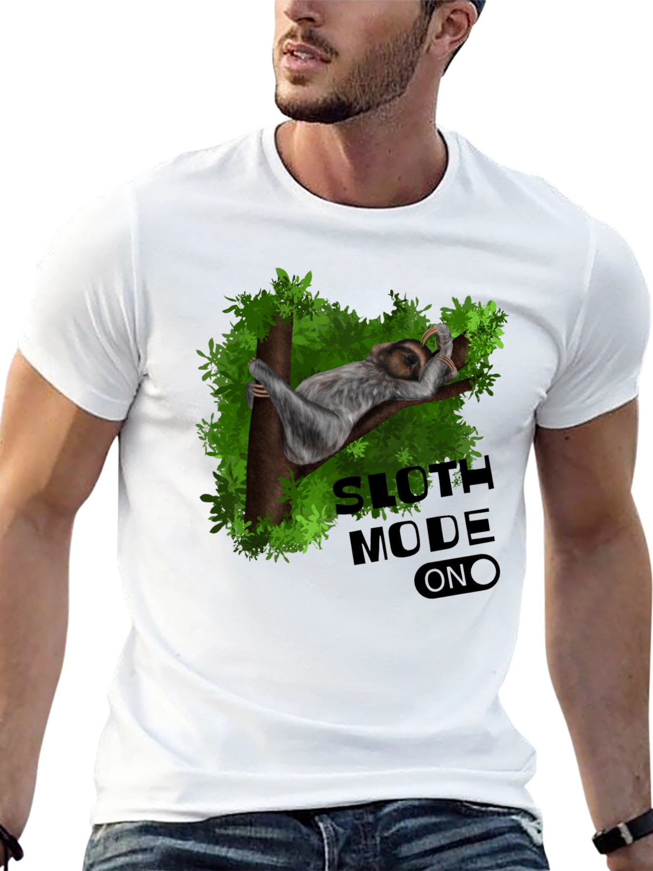 Black Sloth Mode On Graphic T-Shirt - Relaxed Fit view 13