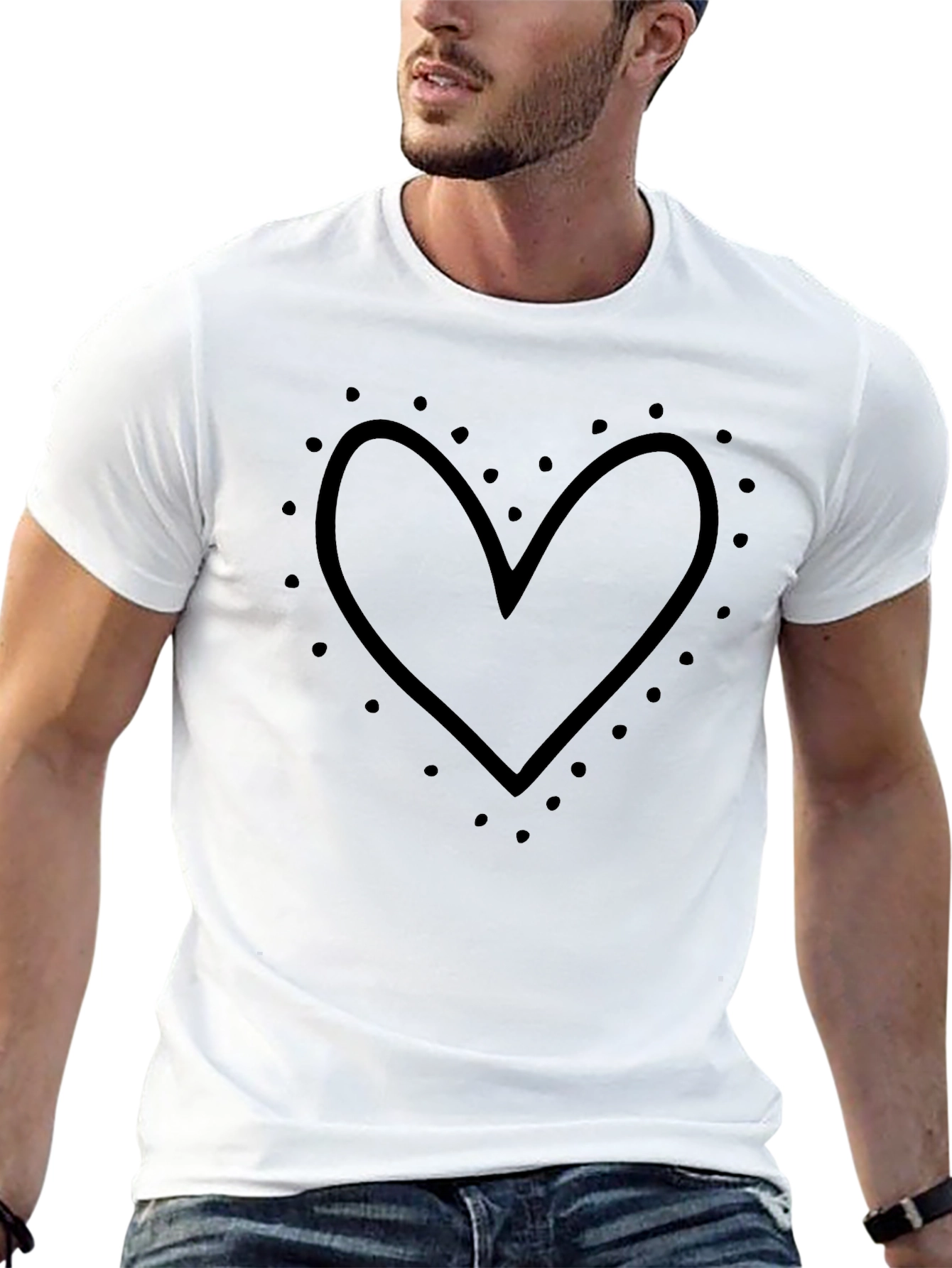 Black Black Heart Tee - Stylish Casual Wear view 13