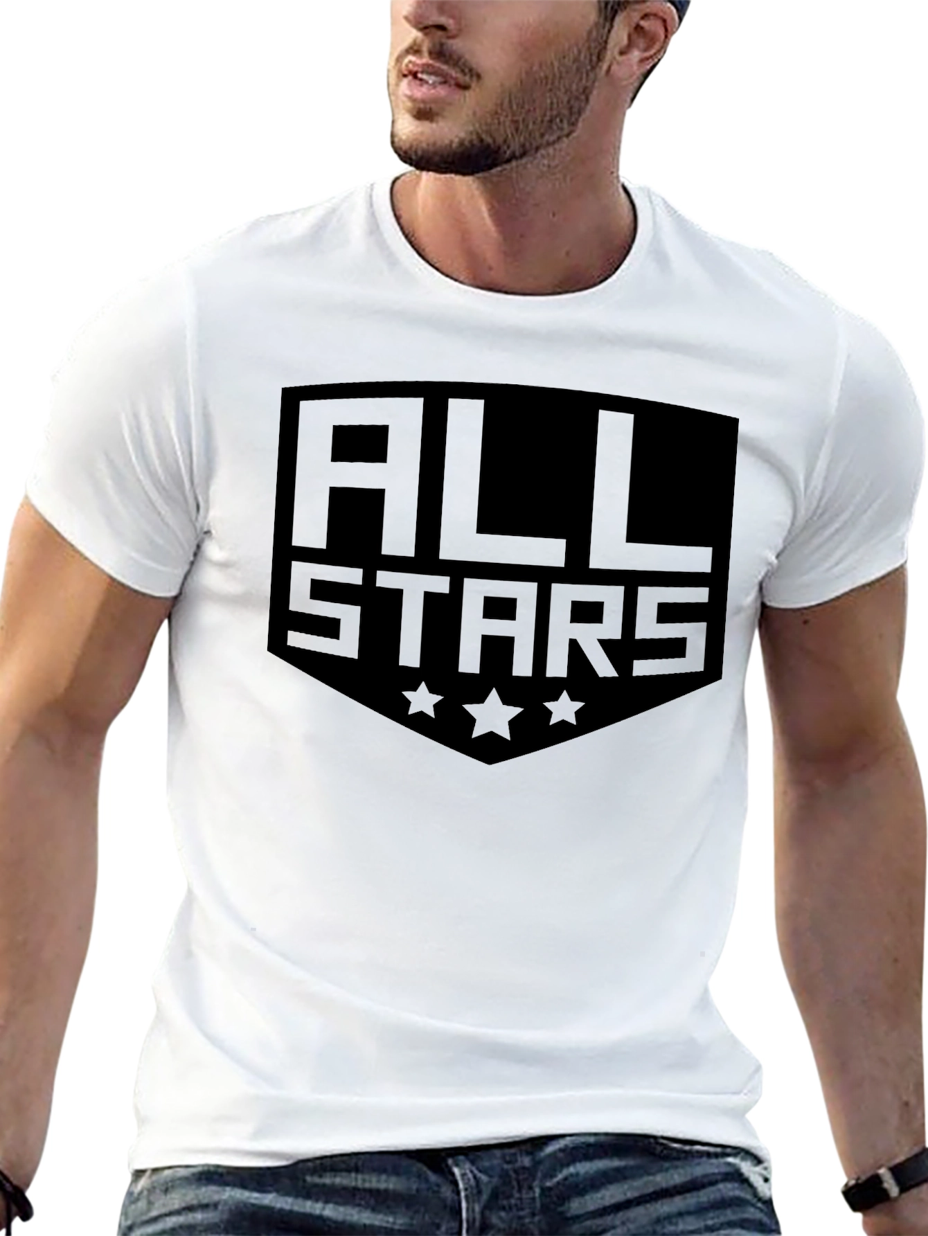 Black All Stars Black Graphic Tee Shirt view 13