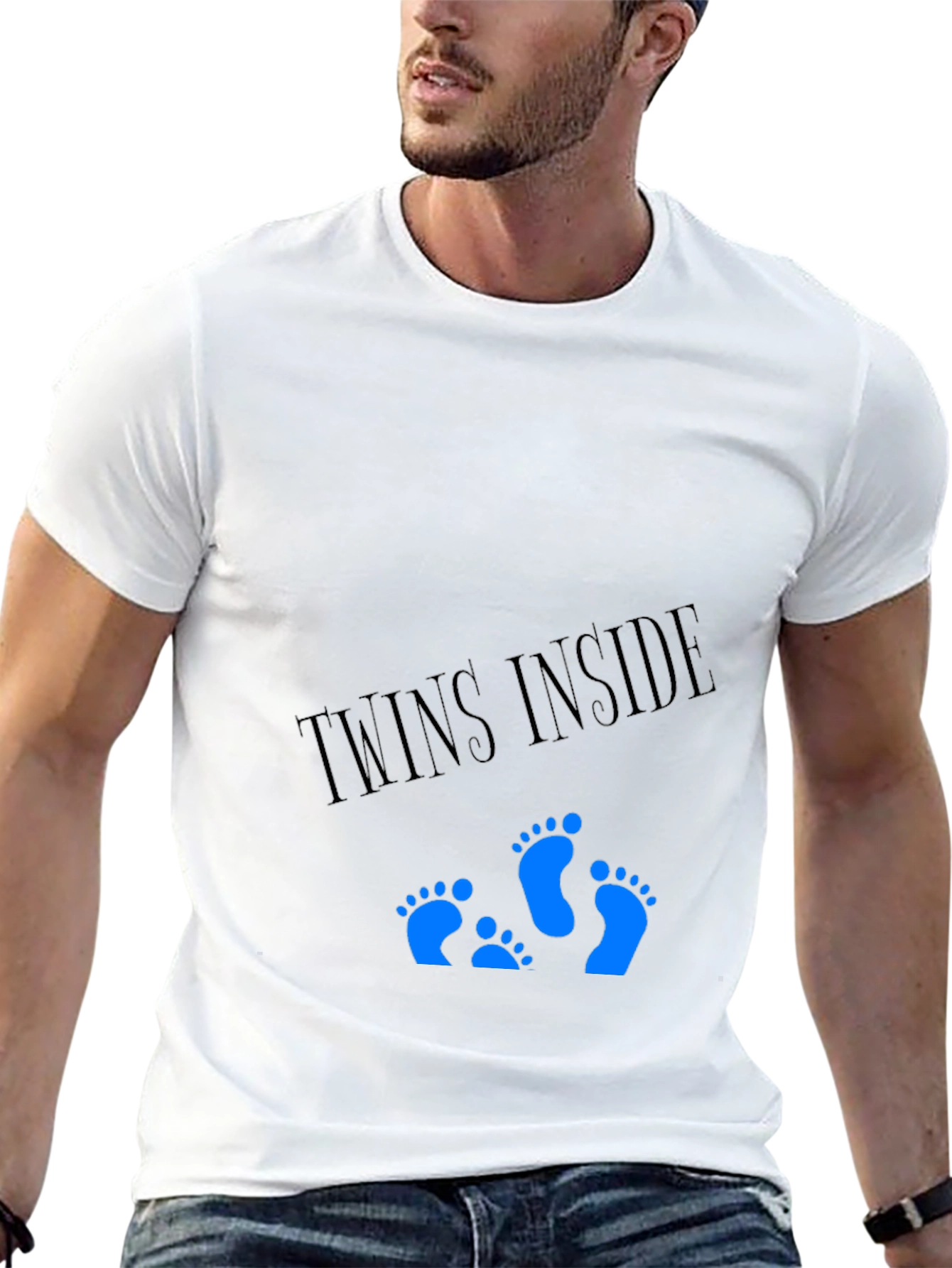 Black Twins Inside T-Shirt - Expecting Dad Tee view 13