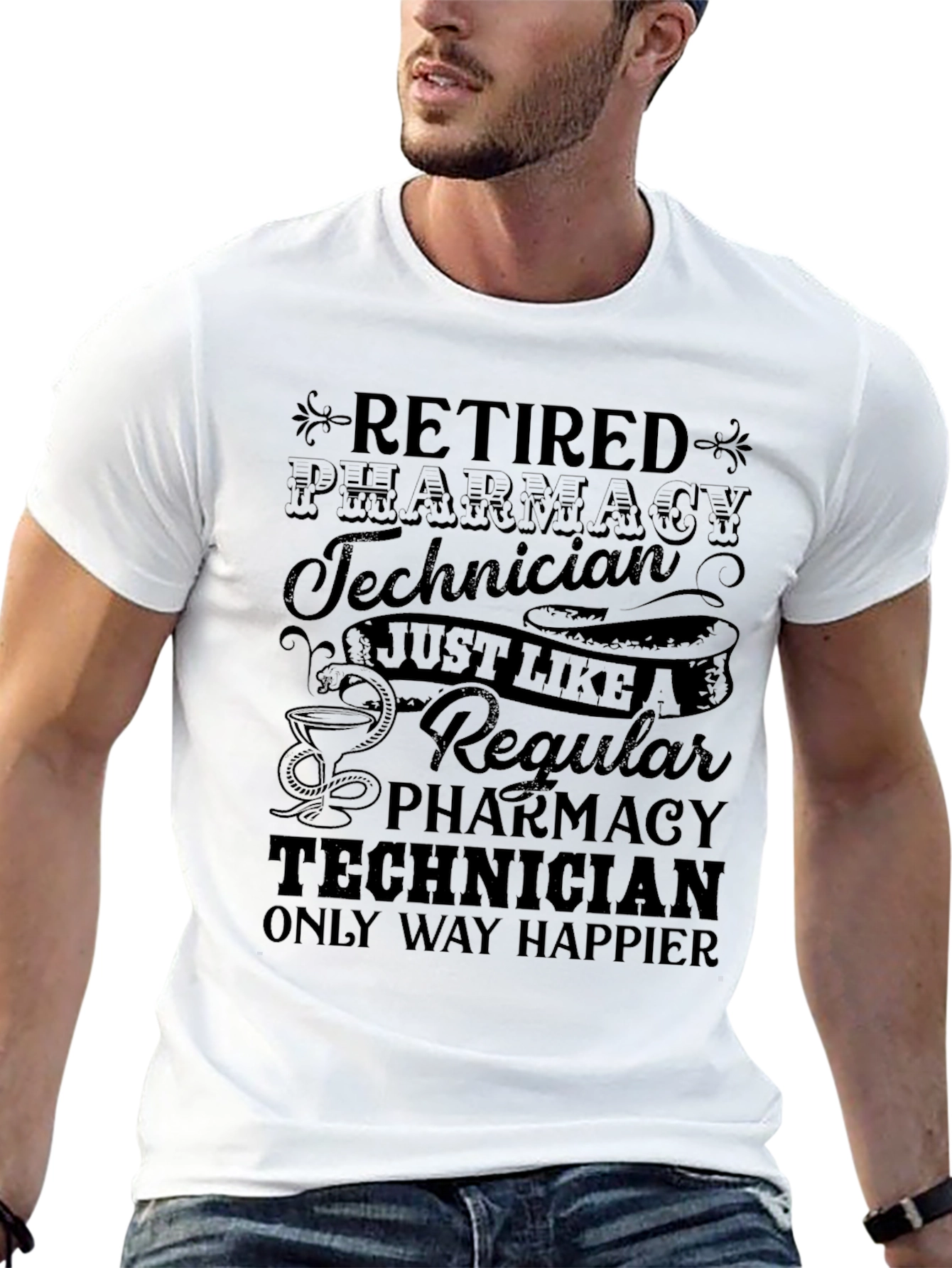 Black Retired Pharmacy Technician T-Shirt view 13