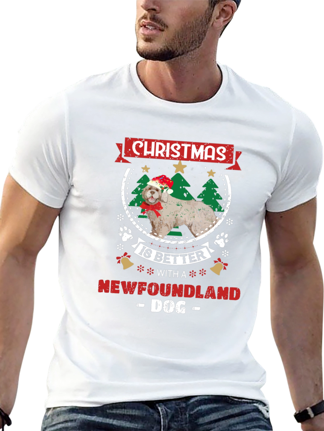 Christmas Newfoundland Dog T-Shirt - 13