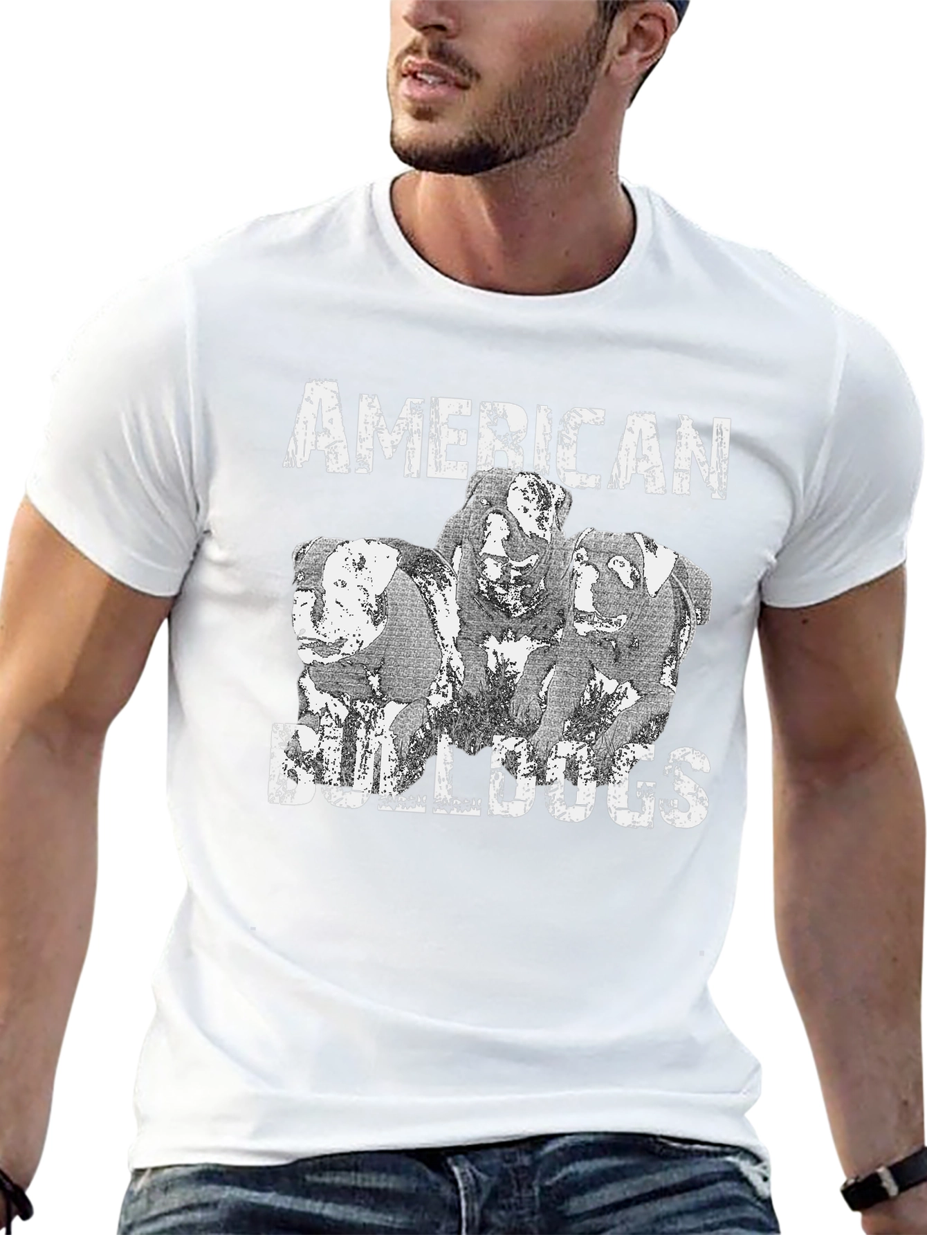 Black American Bulldogs Graphic Tee - Black view 13