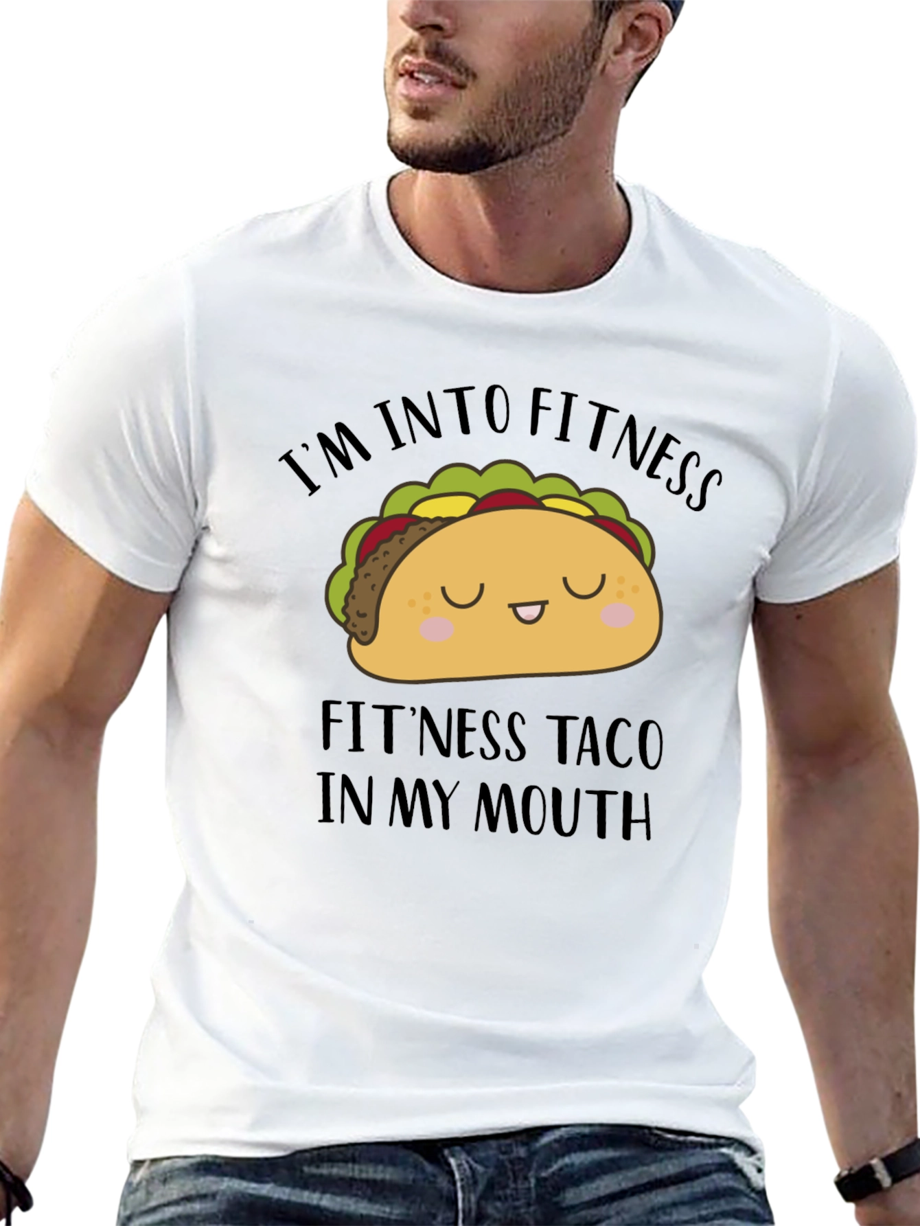 Black I'm Into Fitness Taco Graphic Tee view 13