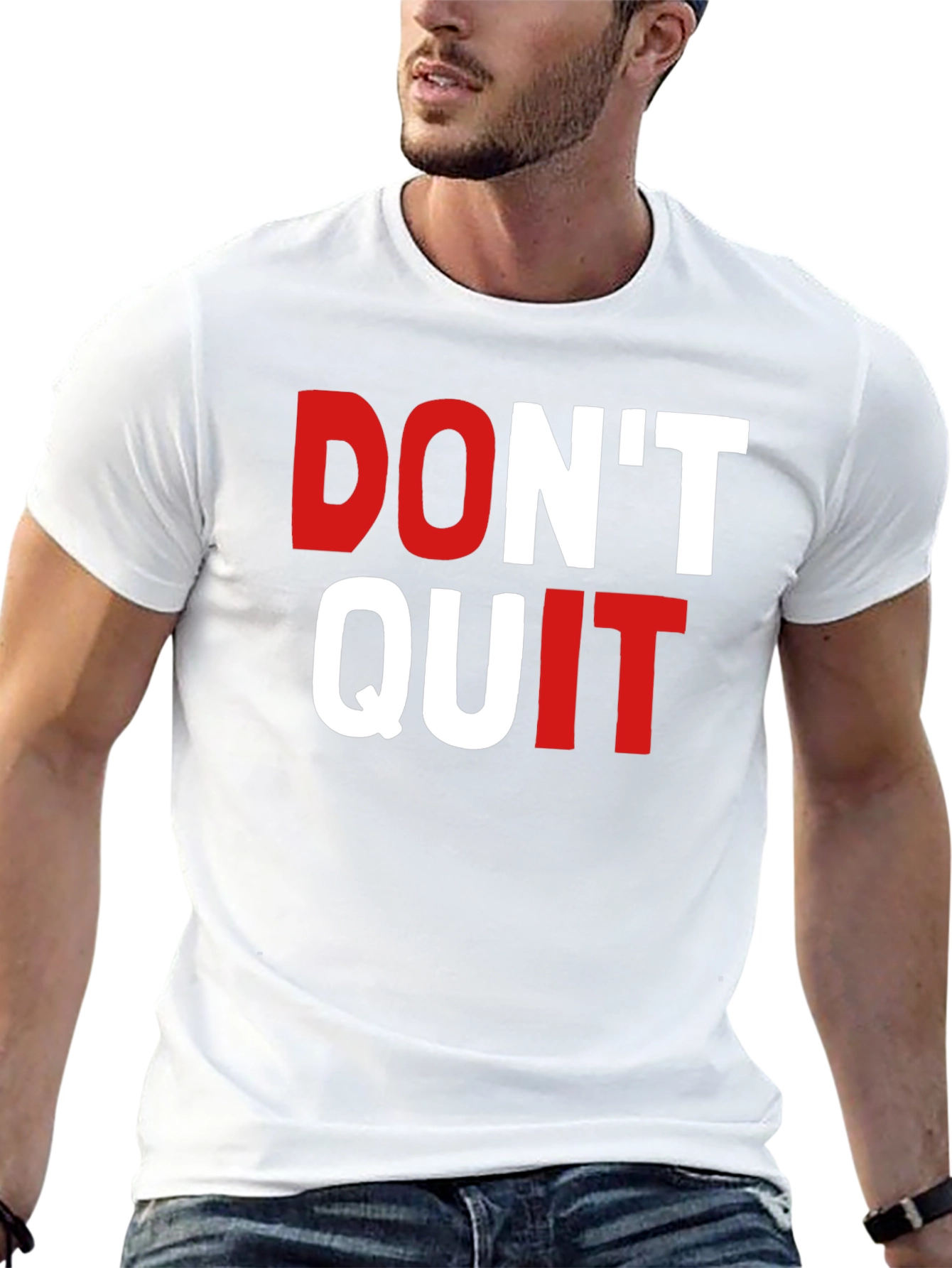 Black Don't Quit Graphic Tee - Motivational Shirt view 13