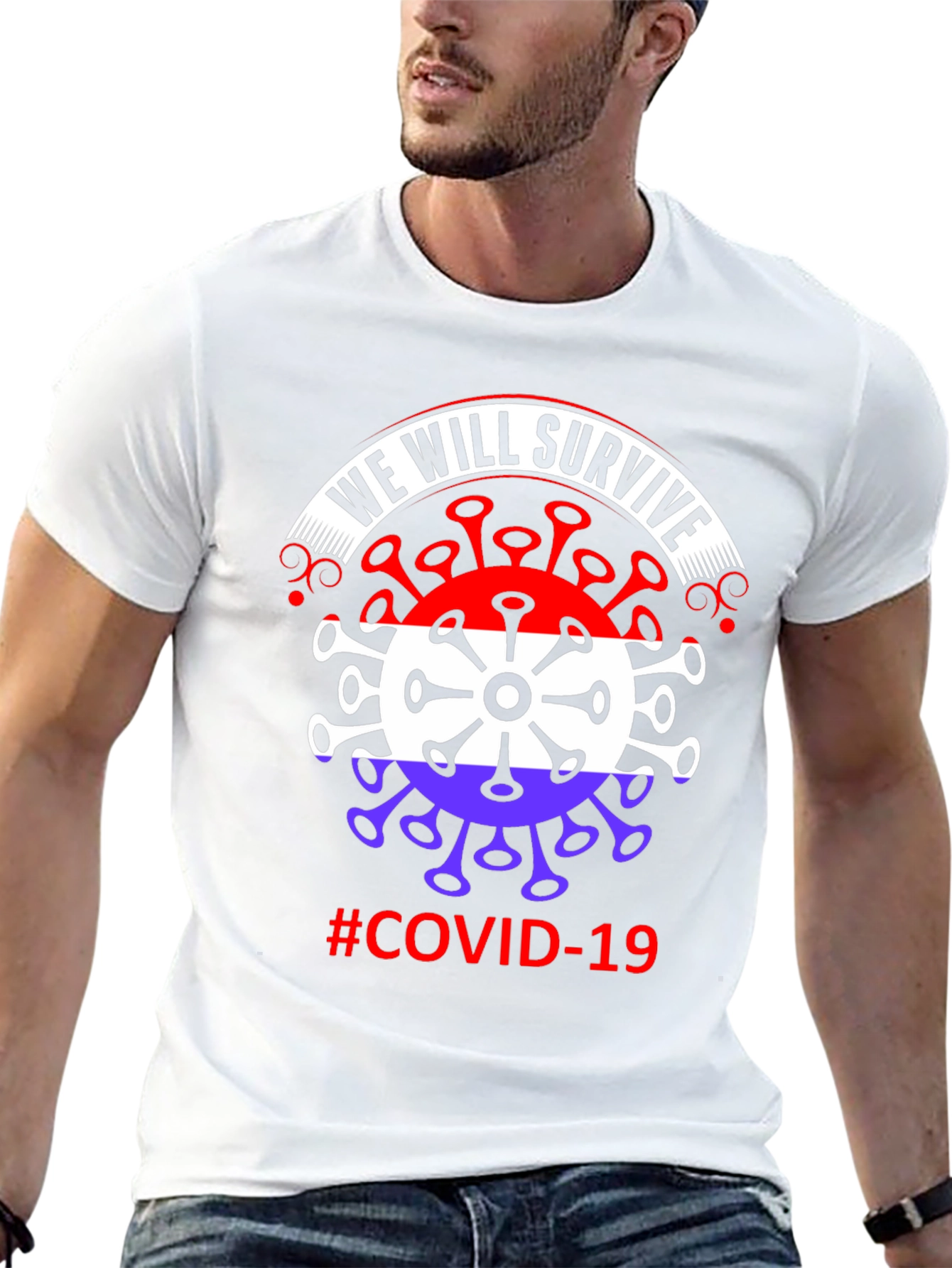 Black We Will Survive COVID-19 Graphic Tee view 13