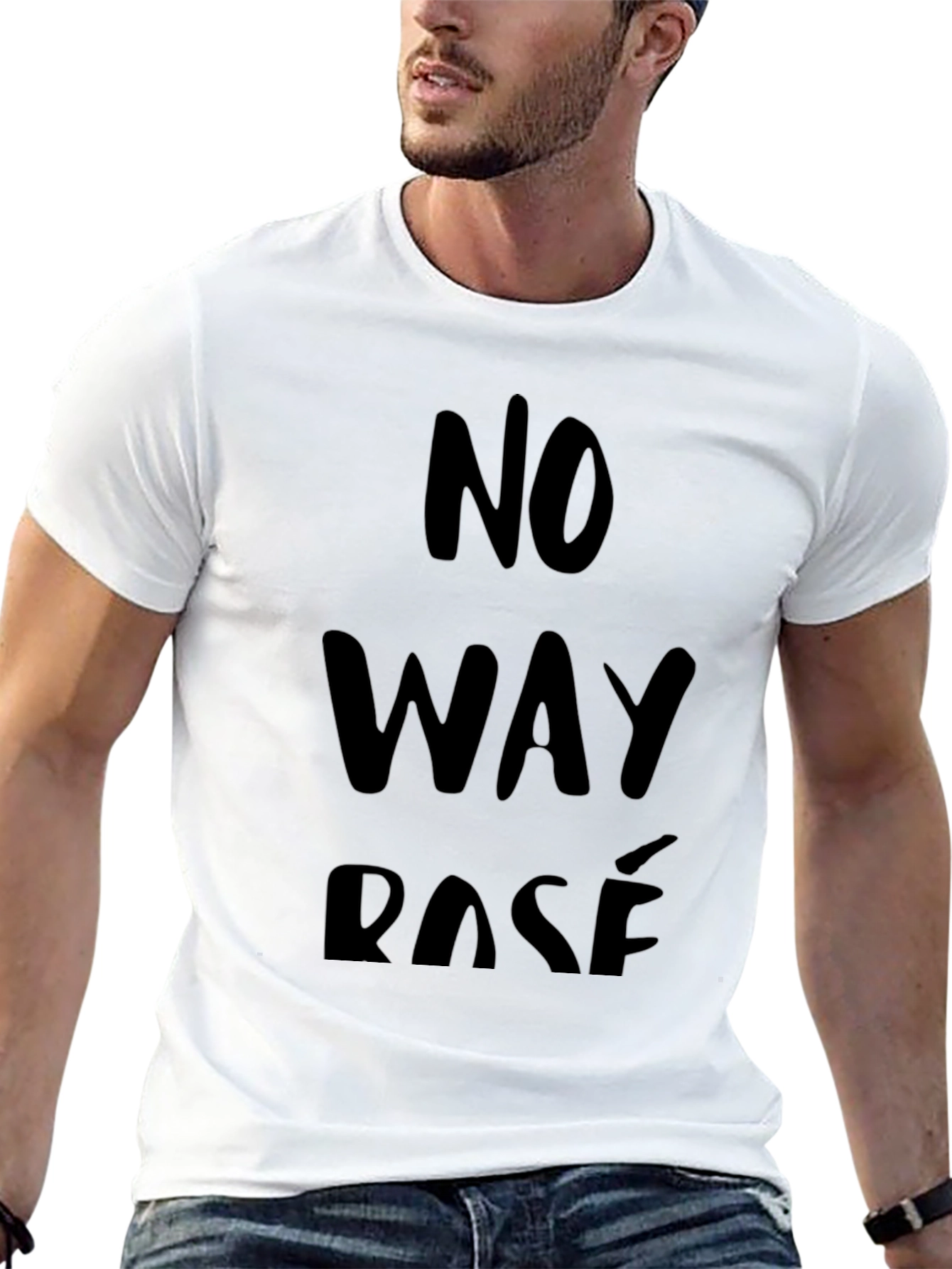 Black No Way Rosé T-Shirt - Stylish Graphic Tee view 13