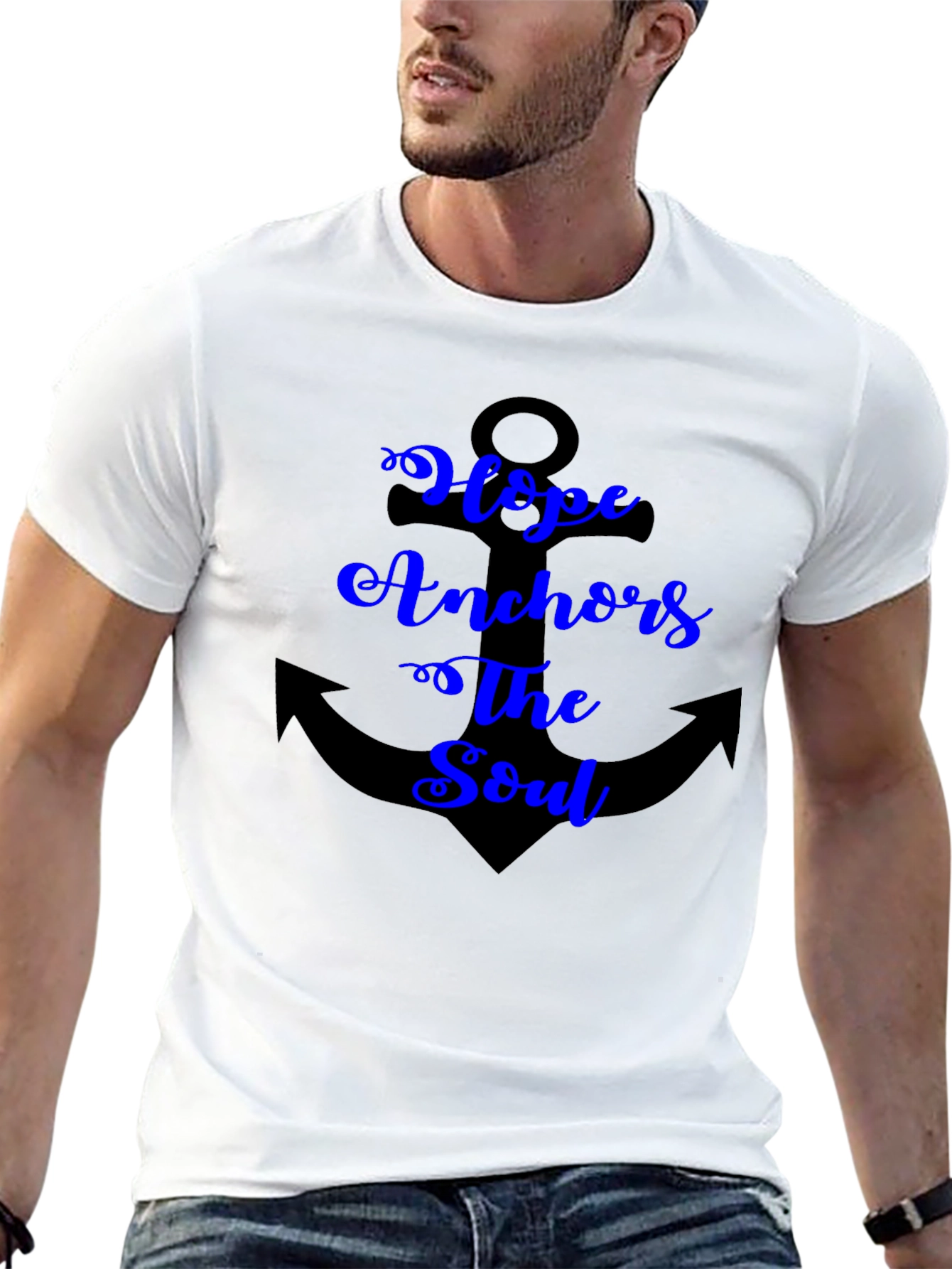 Black Hope Anchors the Soul Graphic T-Shirt view 13