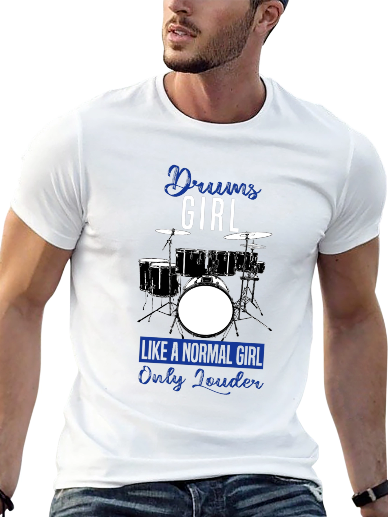 Black Drums Girl Graphic Tee - Loud and Proud Musician Shirt view 13