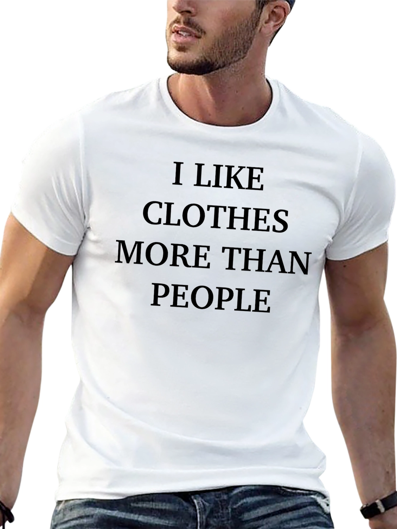 Black I Like Clothes More Than People Funny T-Shirt view 13