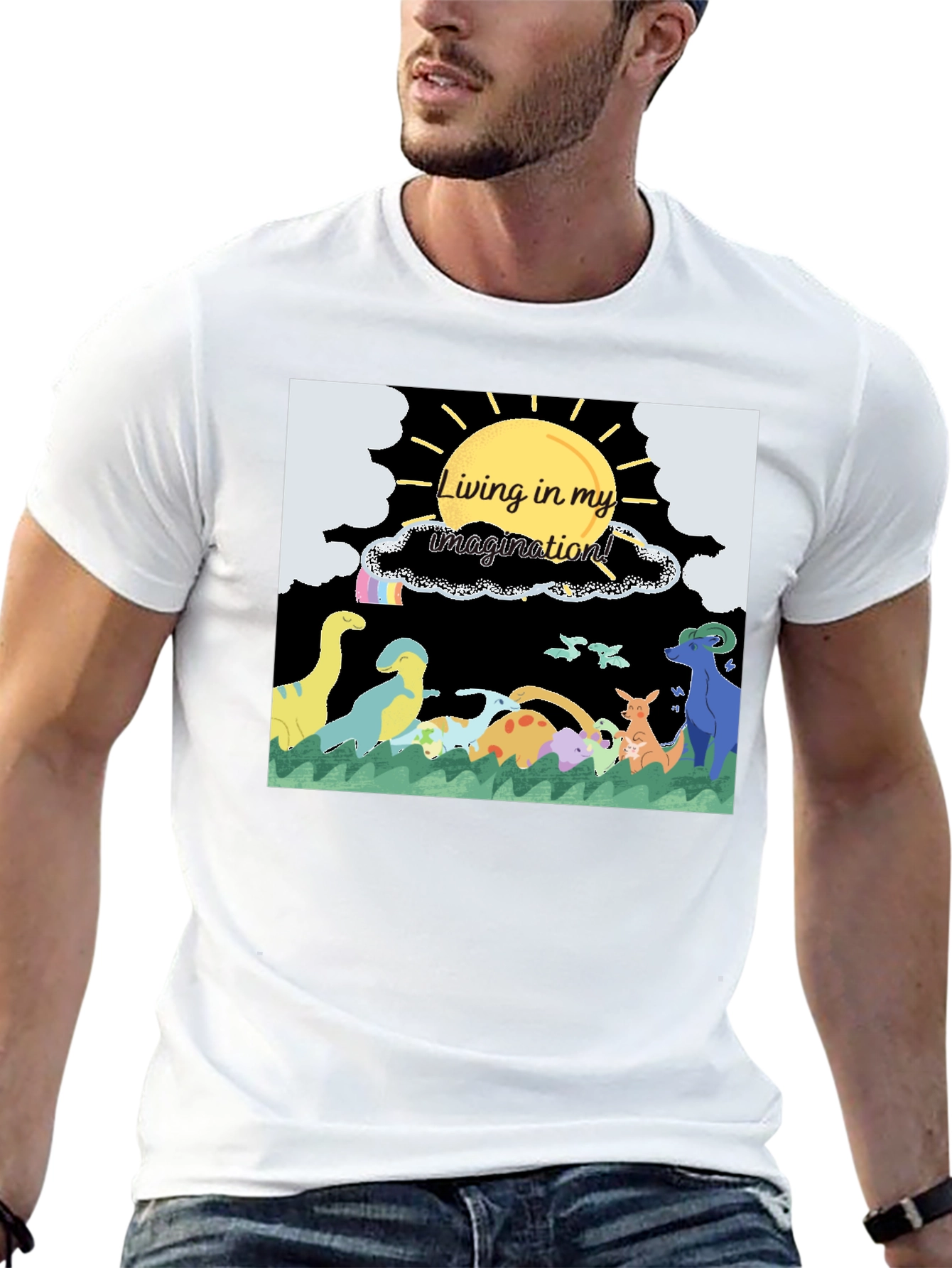 Black Living in My Imagination T-Shirt view 13