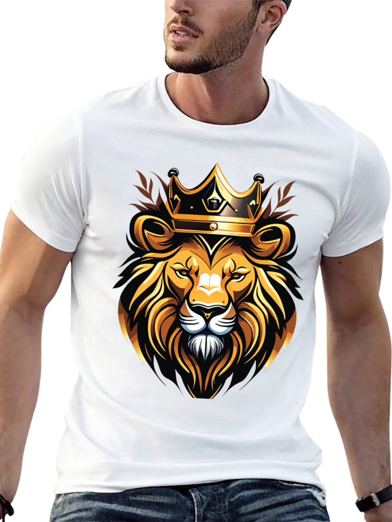 Black Lion King T-Shirt - Bold Graphic Tee view 13