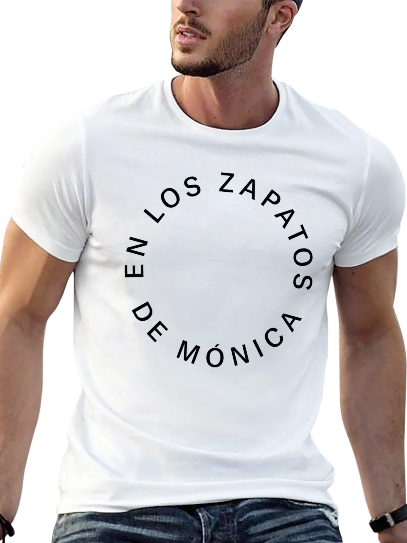 Black En Los Zapatos De Monica Black Graphic T-Shirt view 13