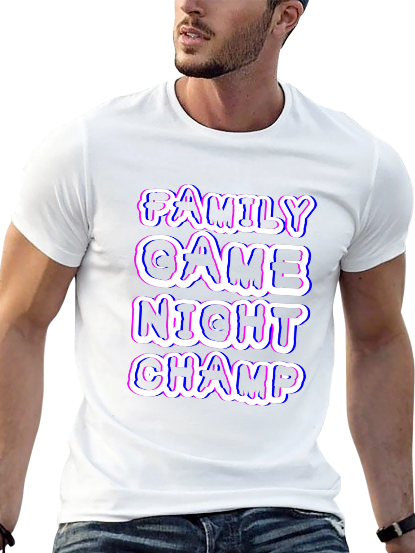 Black Family Game Night Champ Black T-Shirt view 13