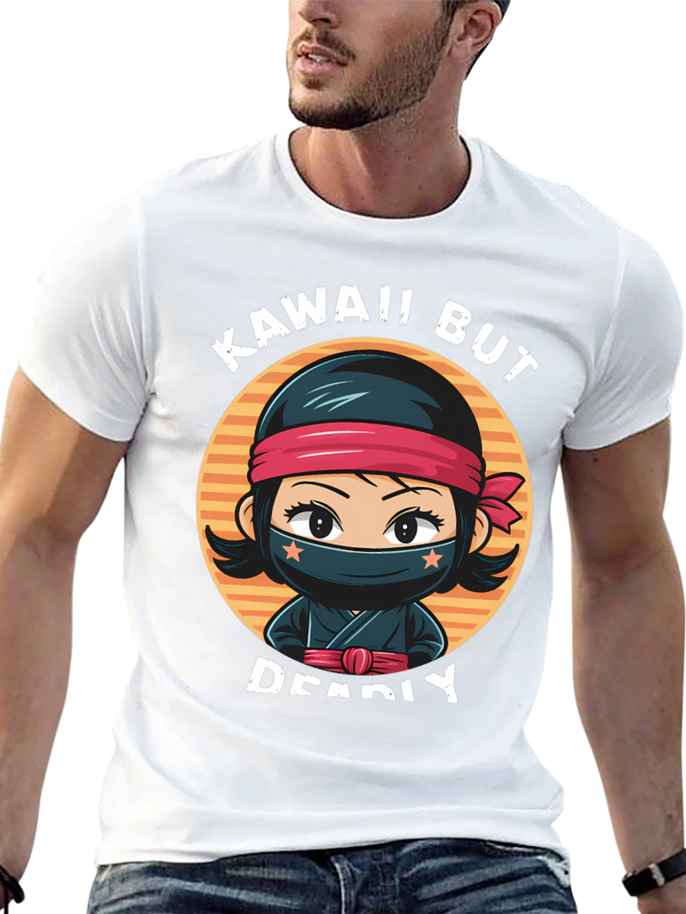 Black Kawaii But Deadly Ninja T-Shirt view 13