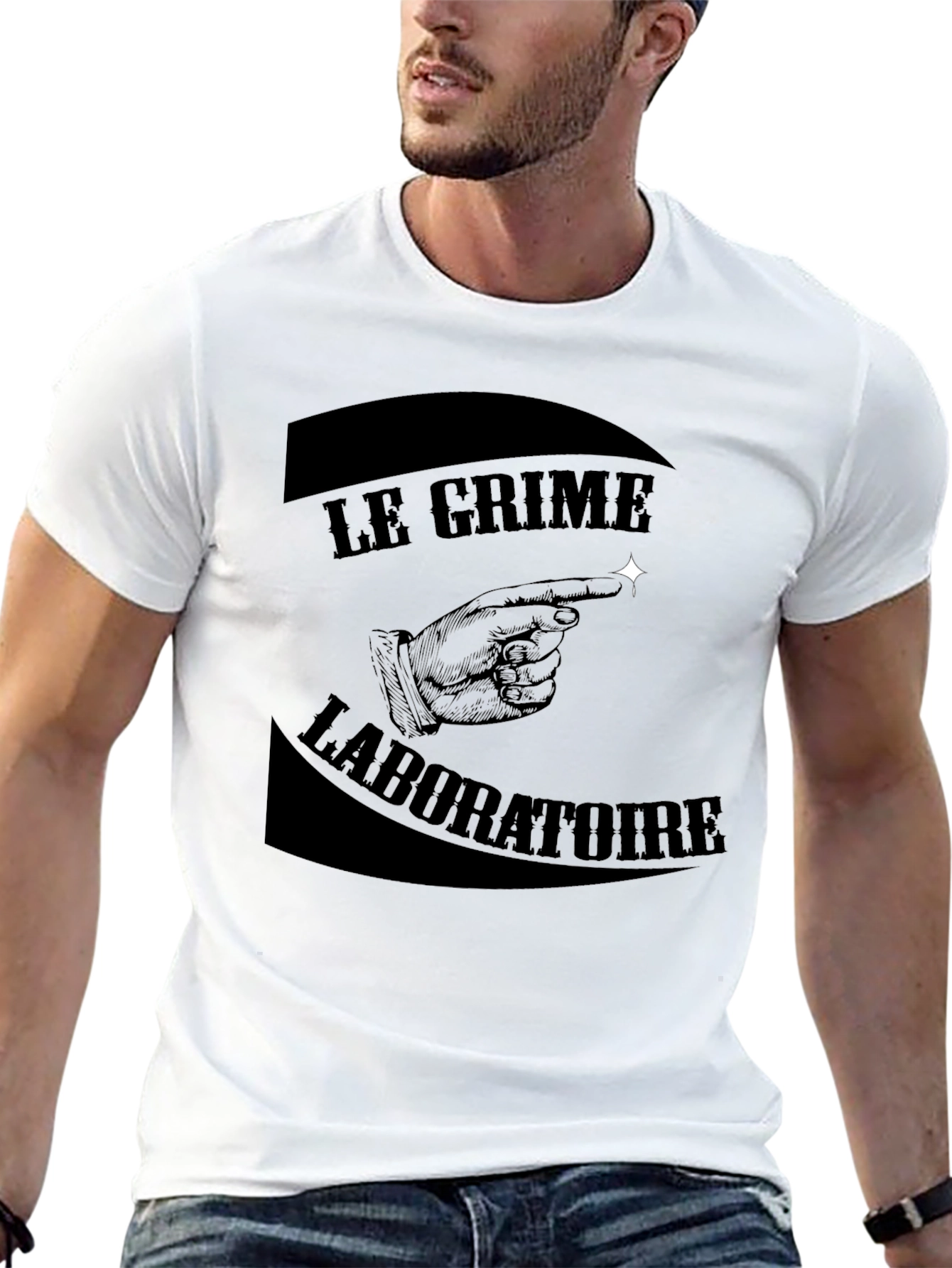 Black Le Crime Laboratoire Graphic T-Shirt view 13