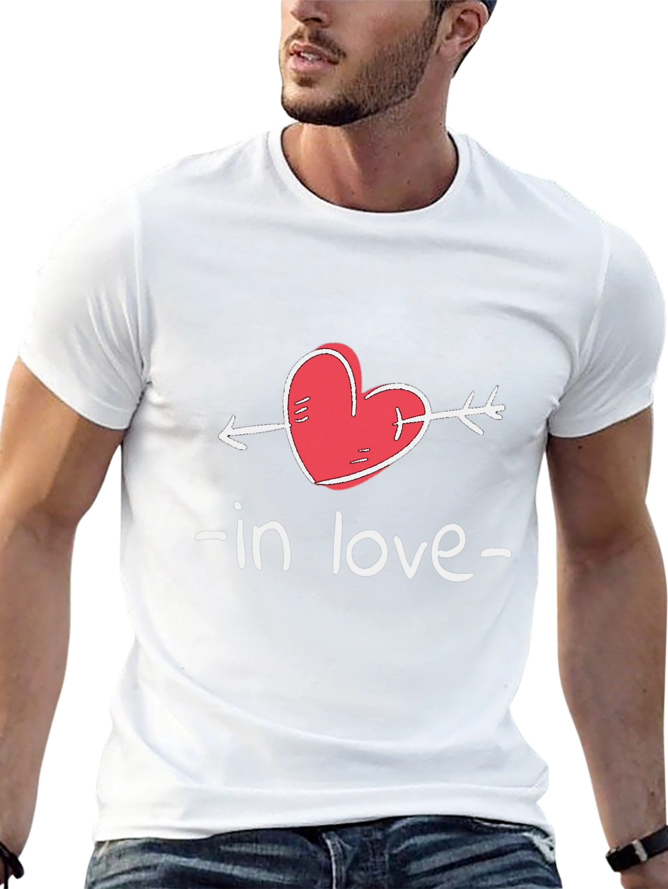 Black In Love Arrow Heart Valentine's Day T-Shirt view 13