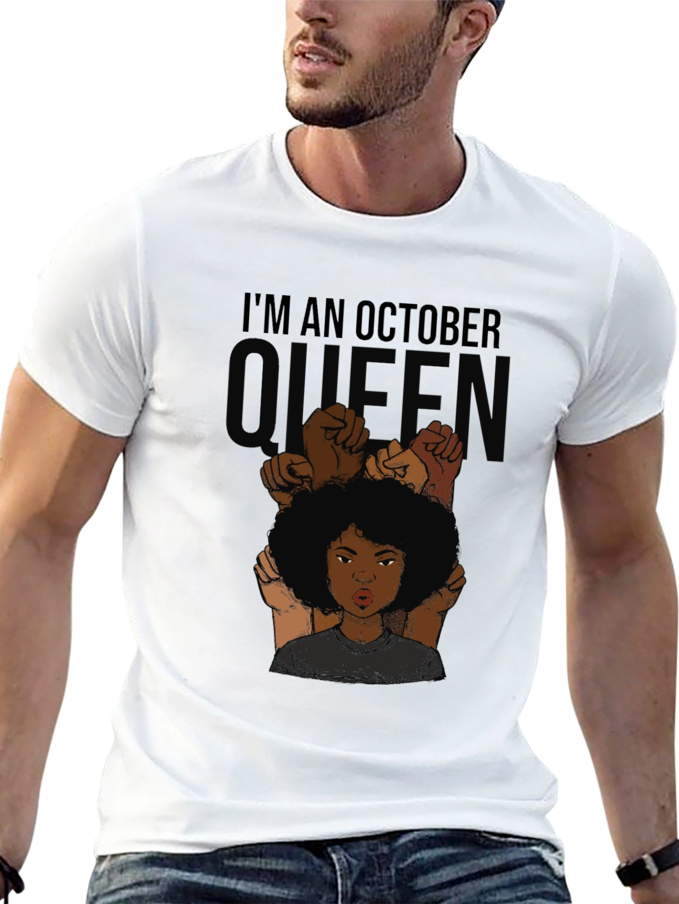 Black October Queen Black T-Shirt view 13