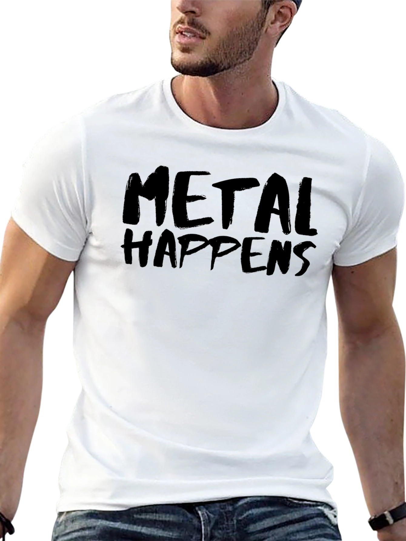 Black Metal Happens Black Graphic Tee view 13