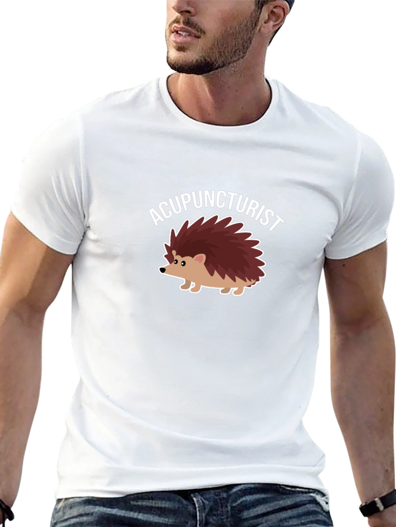 Black Acupuncturist Hedgehog T-Shirt - Cute & Comfy view 13