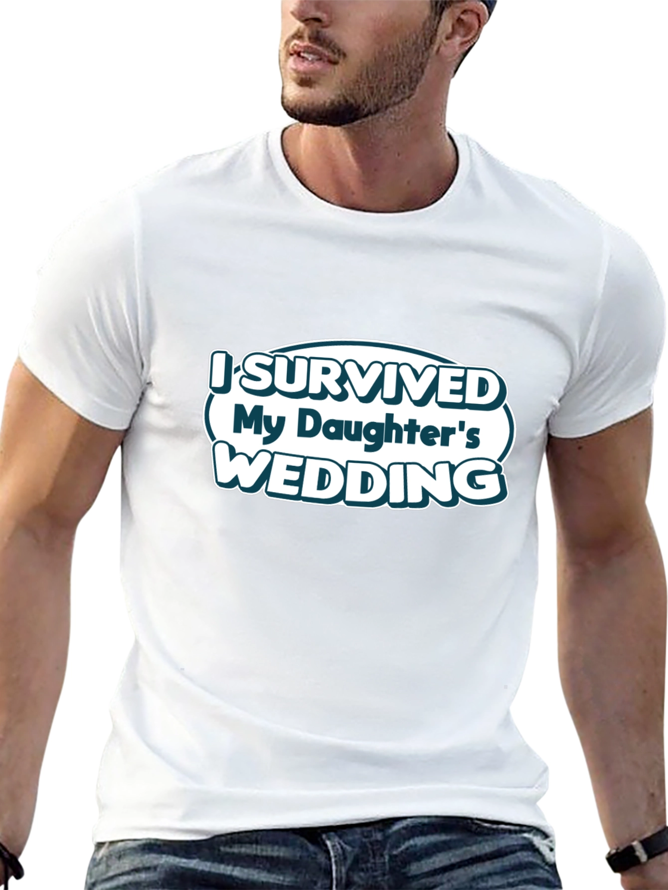 Black I Survived My Daughter's Wedding T-Shirt view 13