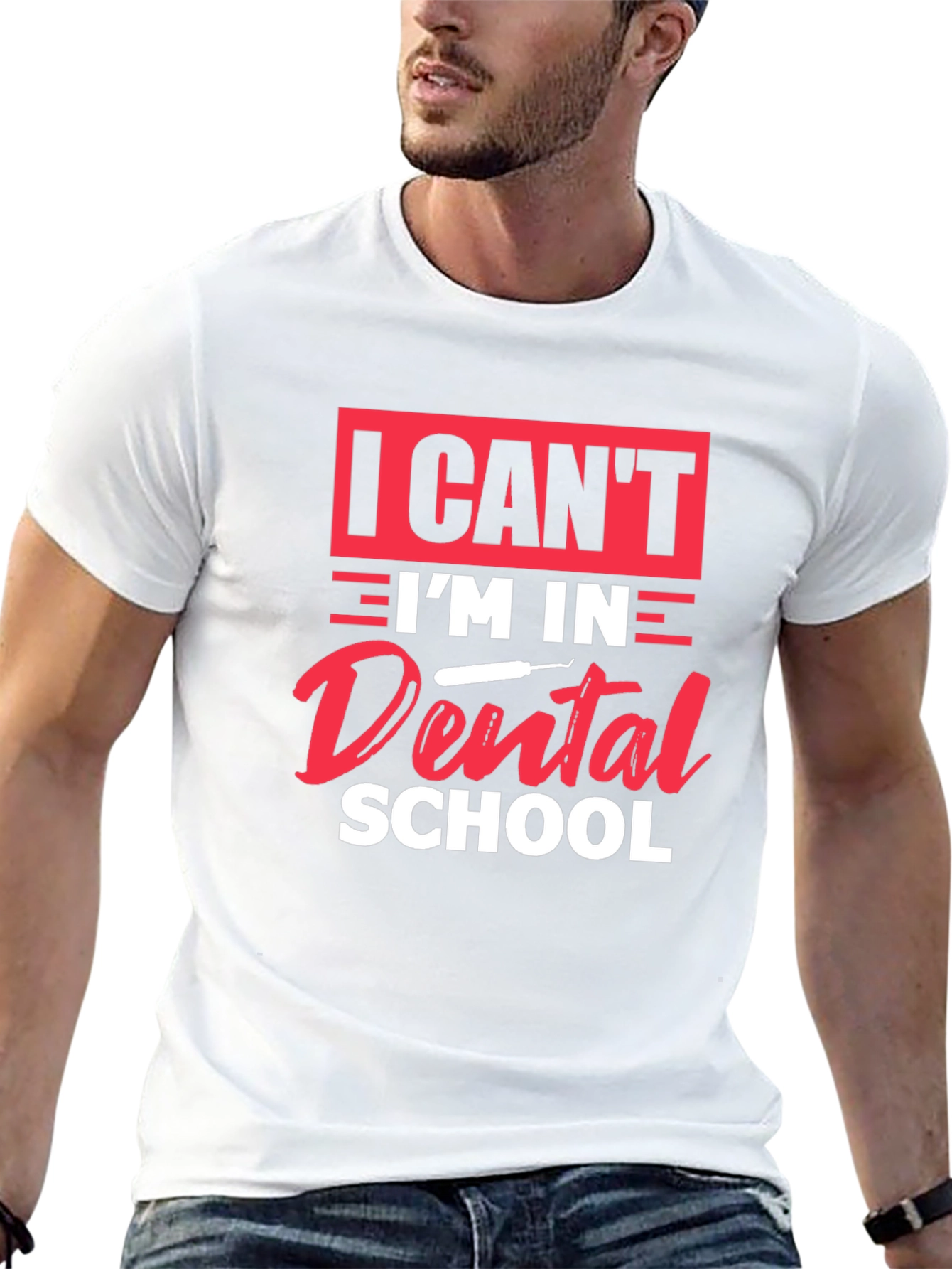Black Dental School T-Shirt - I Can't I'm in Dental School view 13