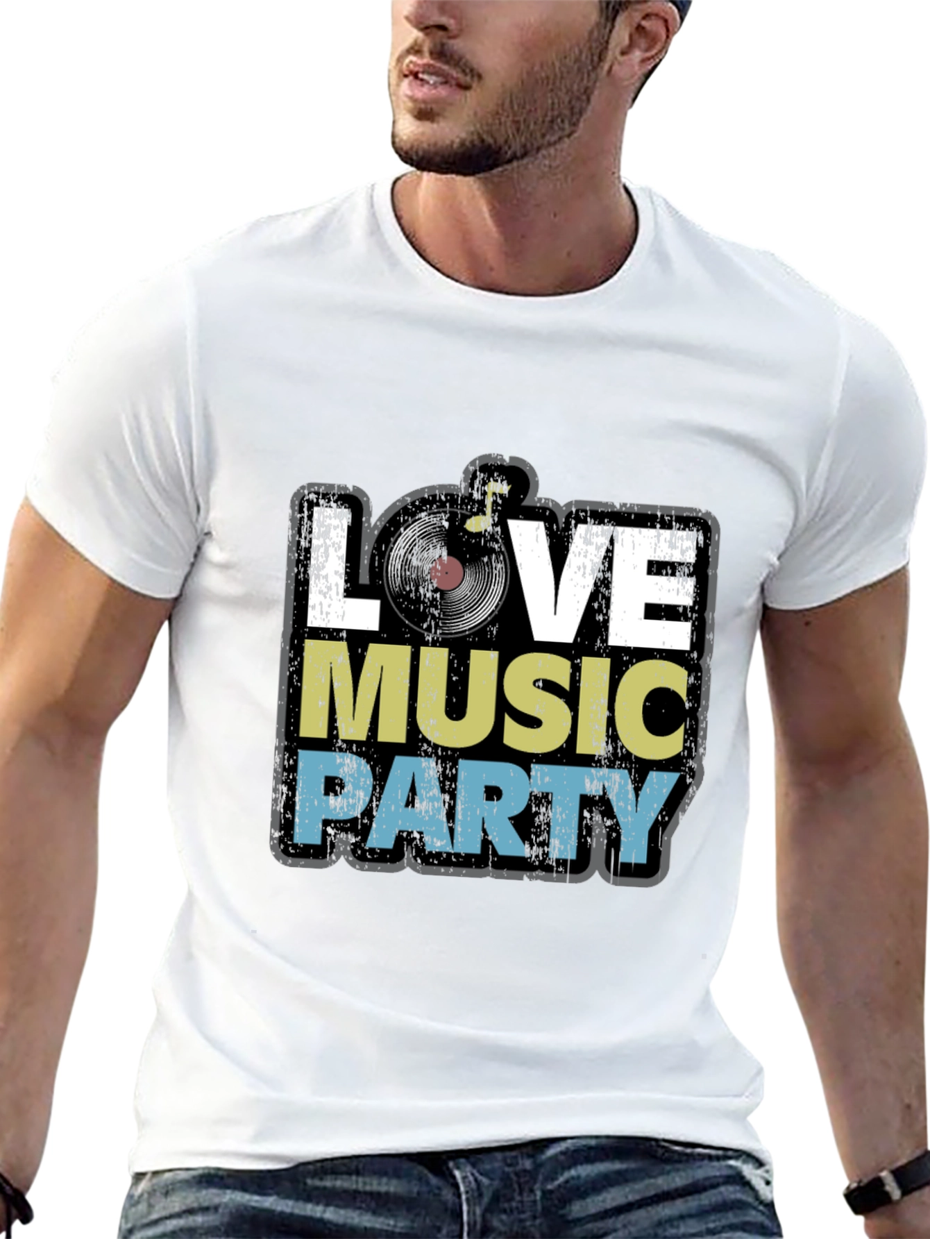Black Love Music Party T-Shirt - Retro Style view 13
