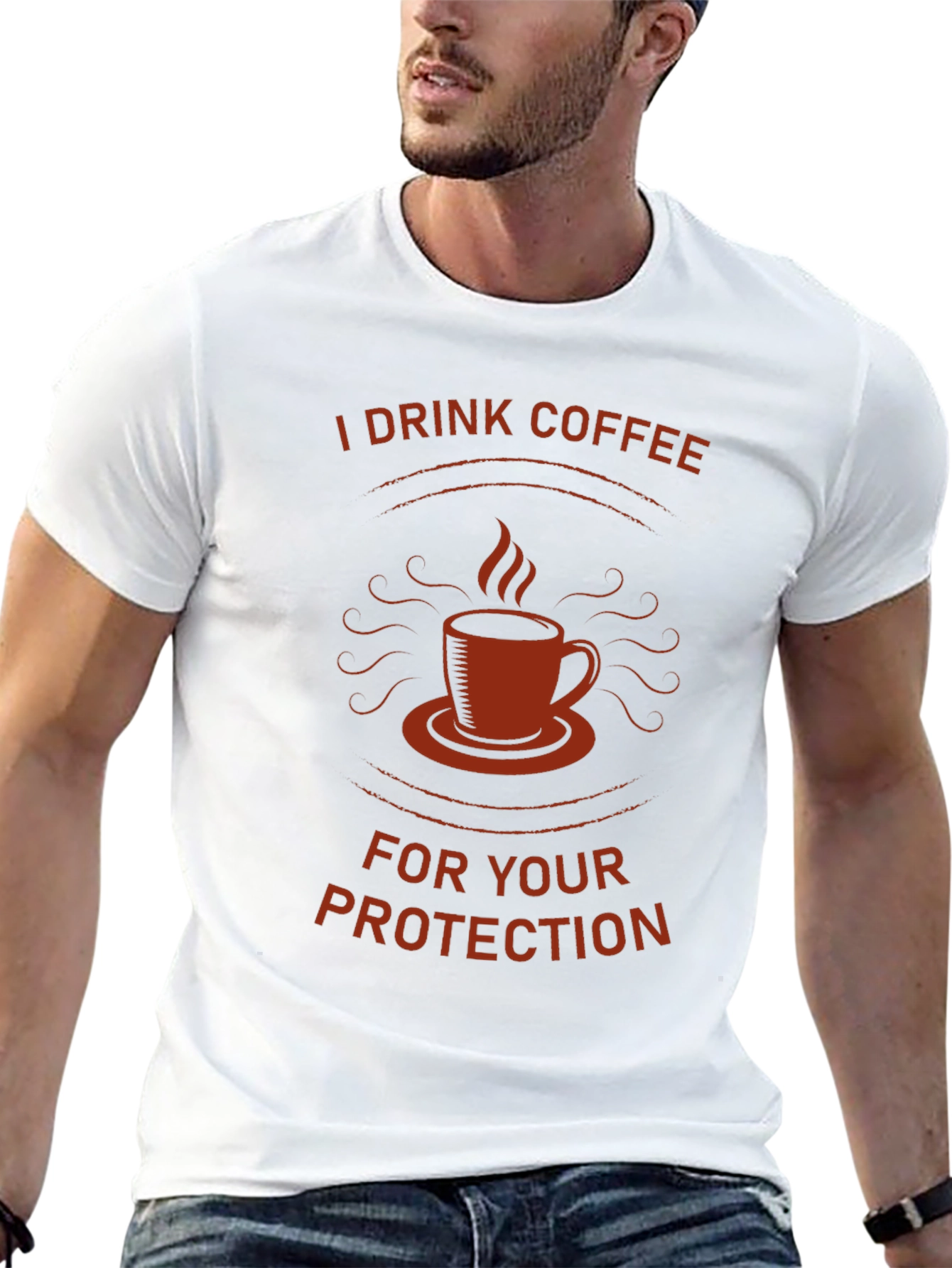 Black I Drink Coffee For Your Protection T-Shirt view 13