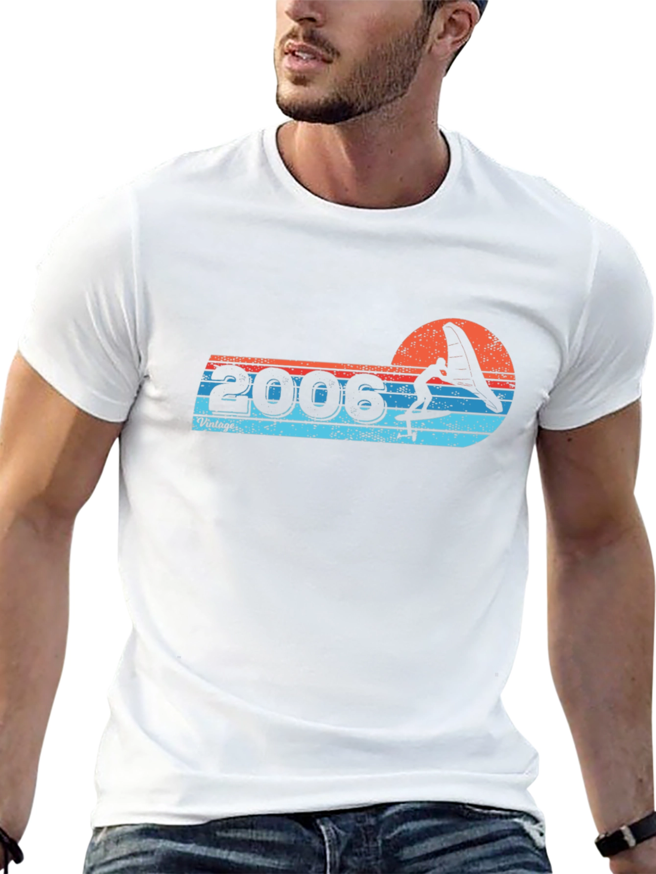 Black Vintage 2006 Wing Surfing T-Shirt view 13