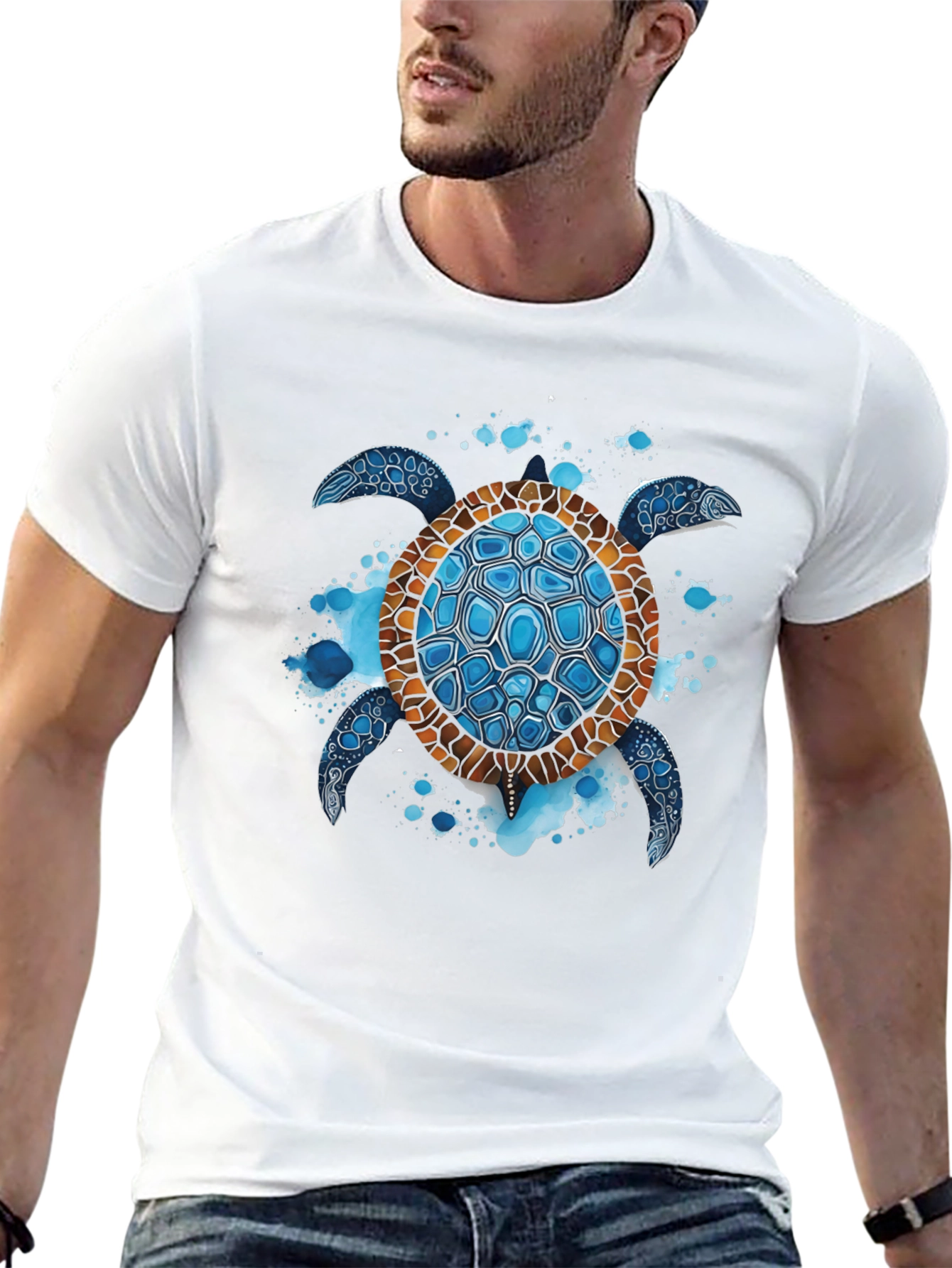 Black Sea Turtle Graphic T-Shirt - Unique Ocean Lover Tee view 13