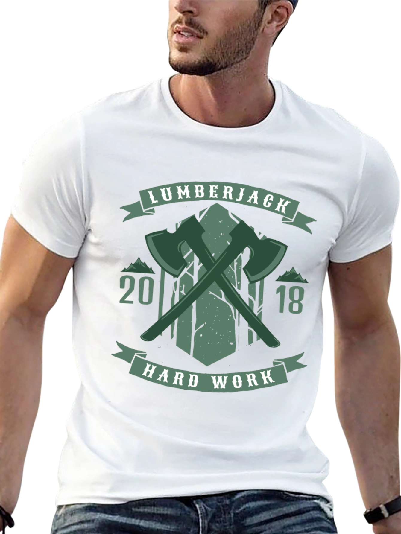 Black Lumberjack Hard Work 2018 Graphic T-Shirt view 13
