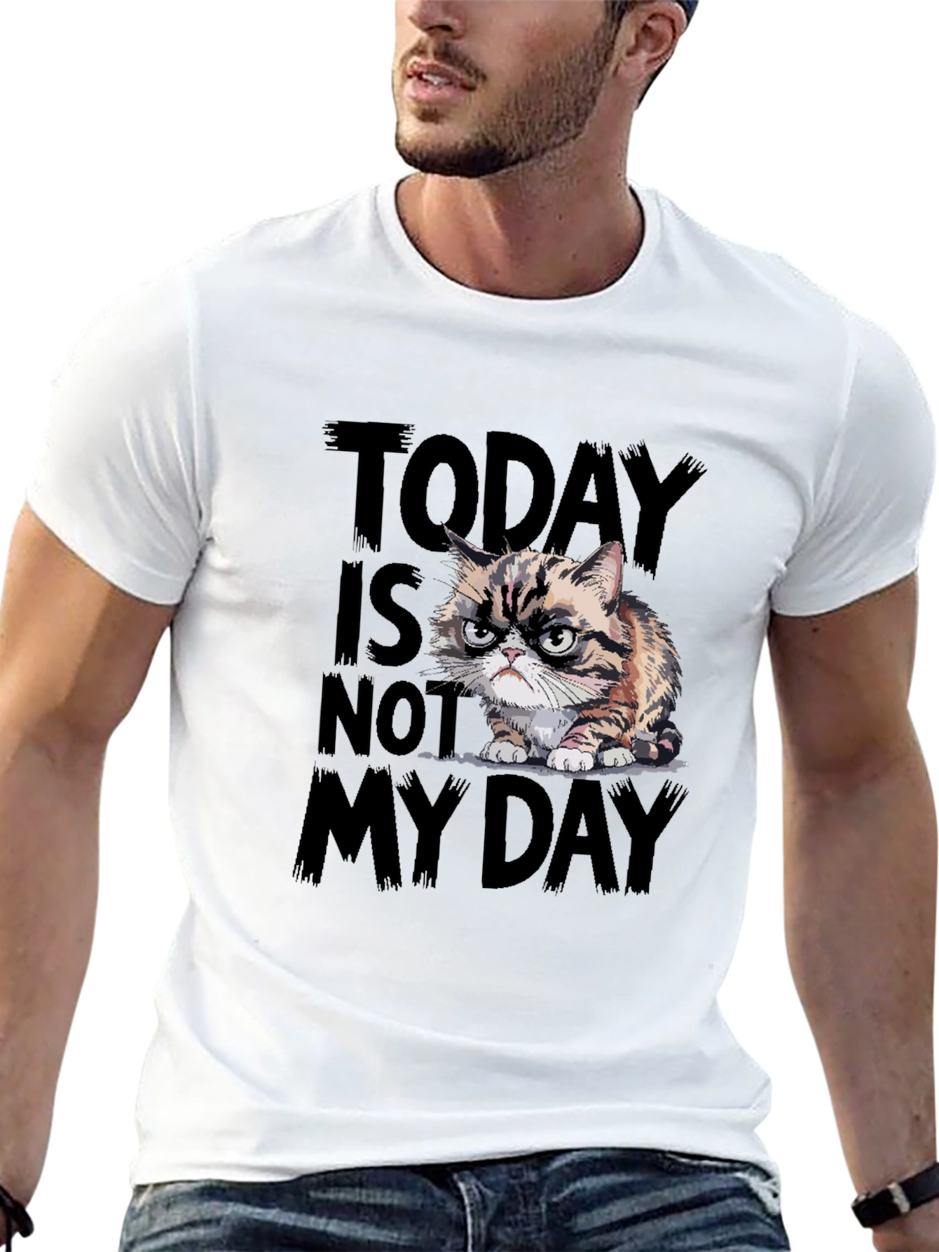 Black Grumpy Cat T-Shirt - Today Is Not My Day view 13