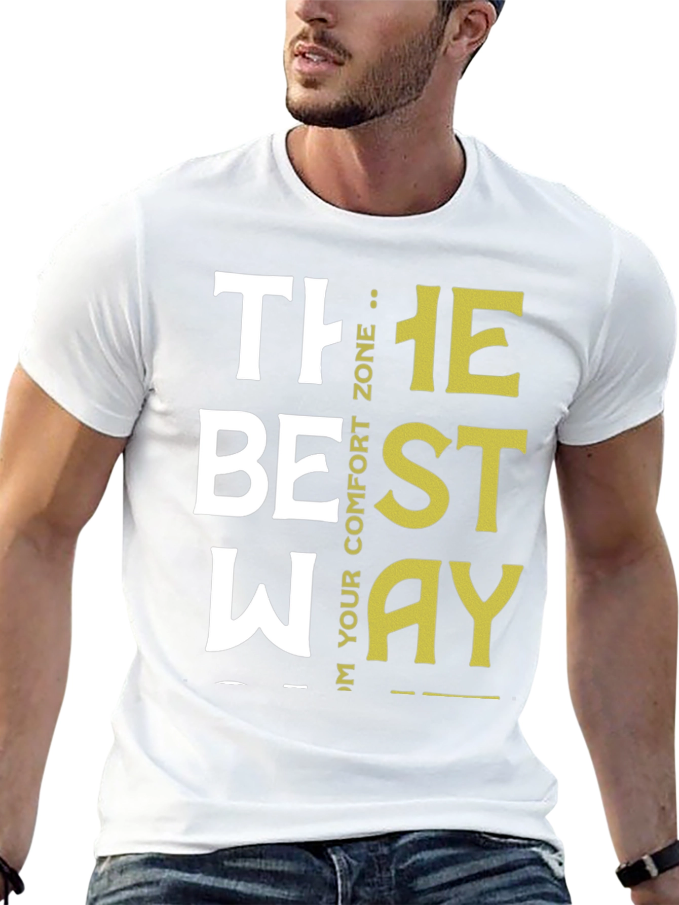 Black Motivational "The Best Way" Graphic Tee view 13