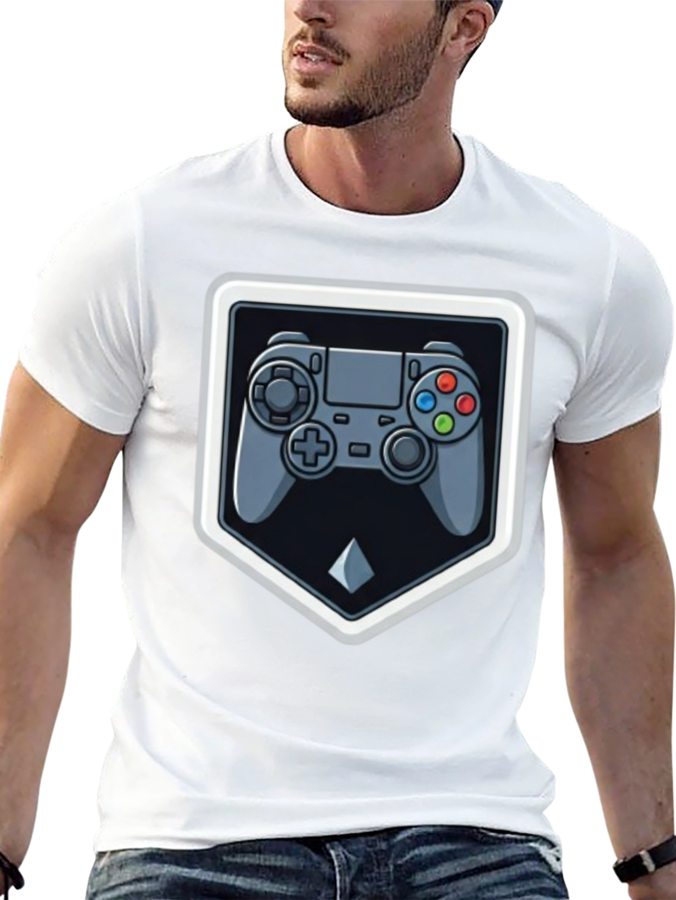 Black Gaming Controller Graphic Tee - Gamer Style view 13