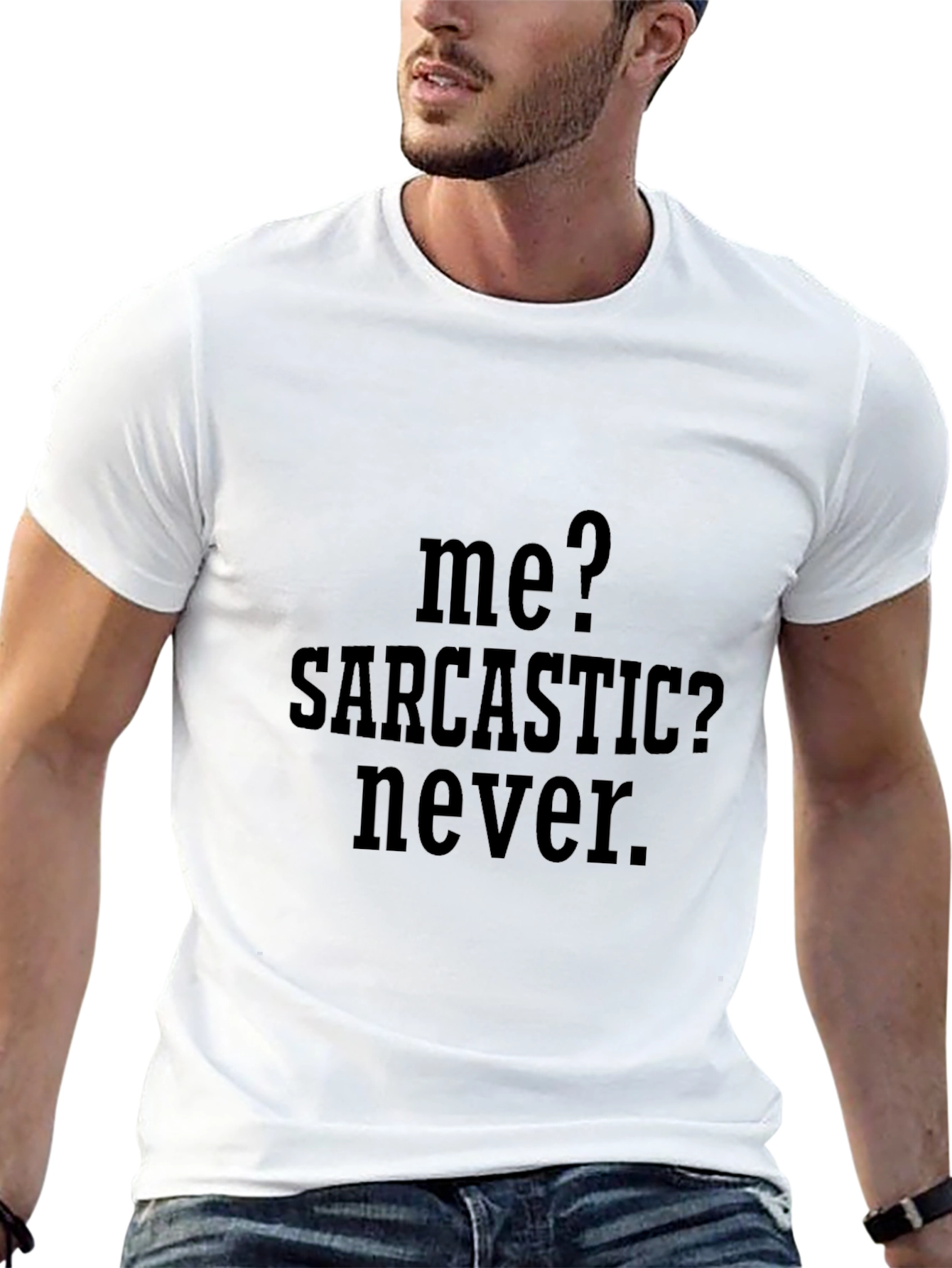 Black Sarcastic Humor Black T-Shirt view 13