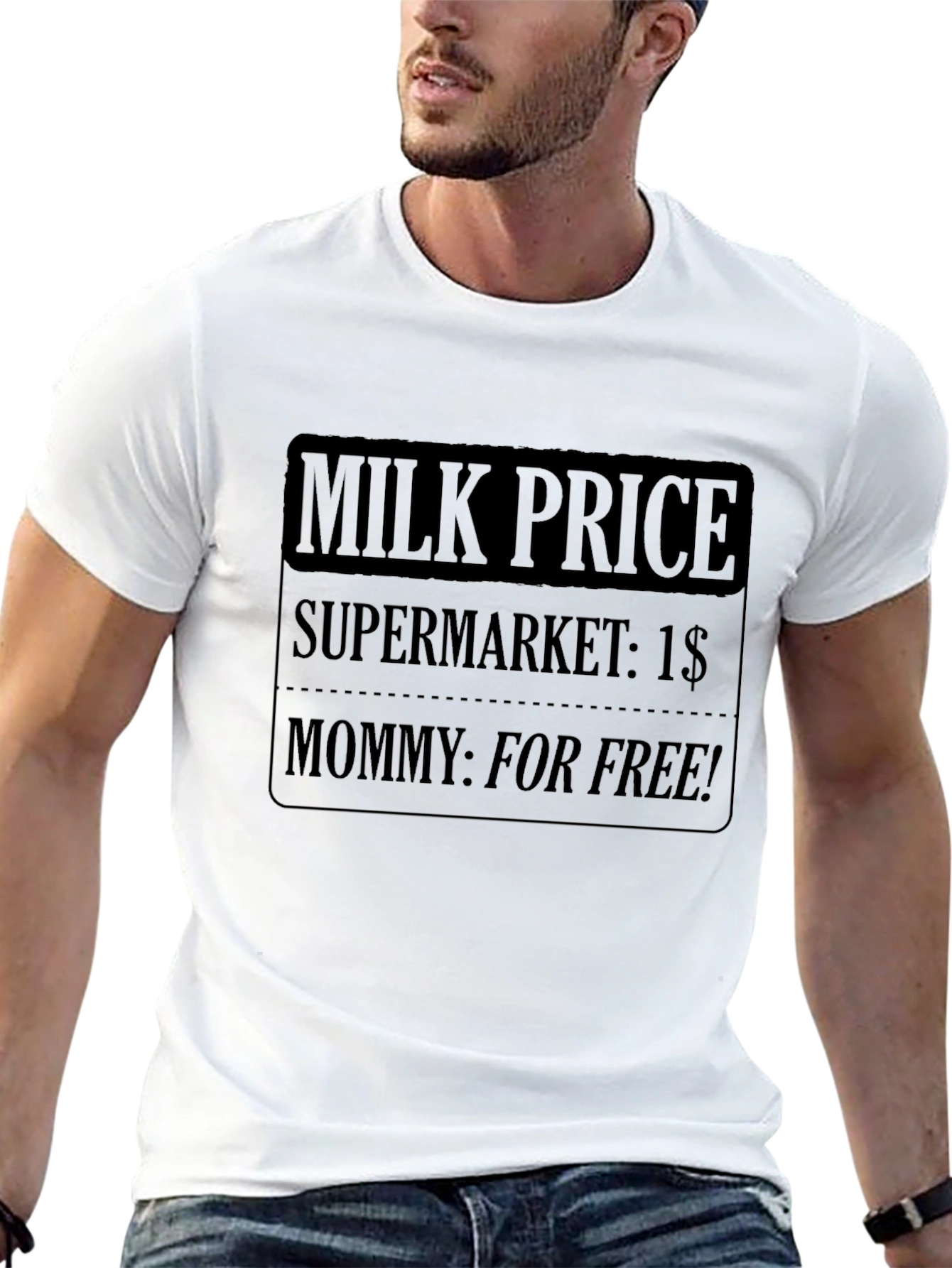 Black Funny Milk Price Graphic T-Shirt view 13