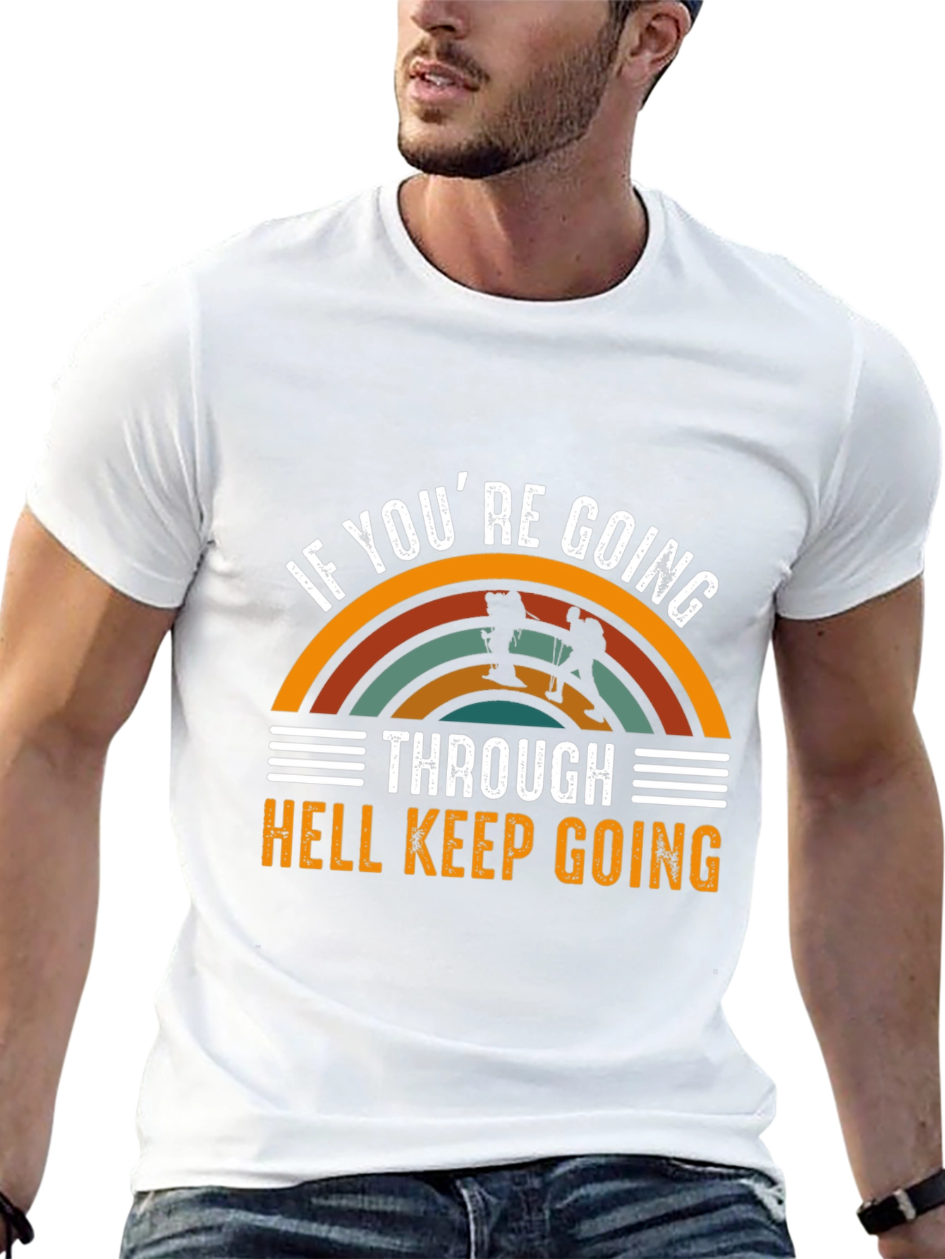 Black If You're Going Through Hell T-Shirt view 13