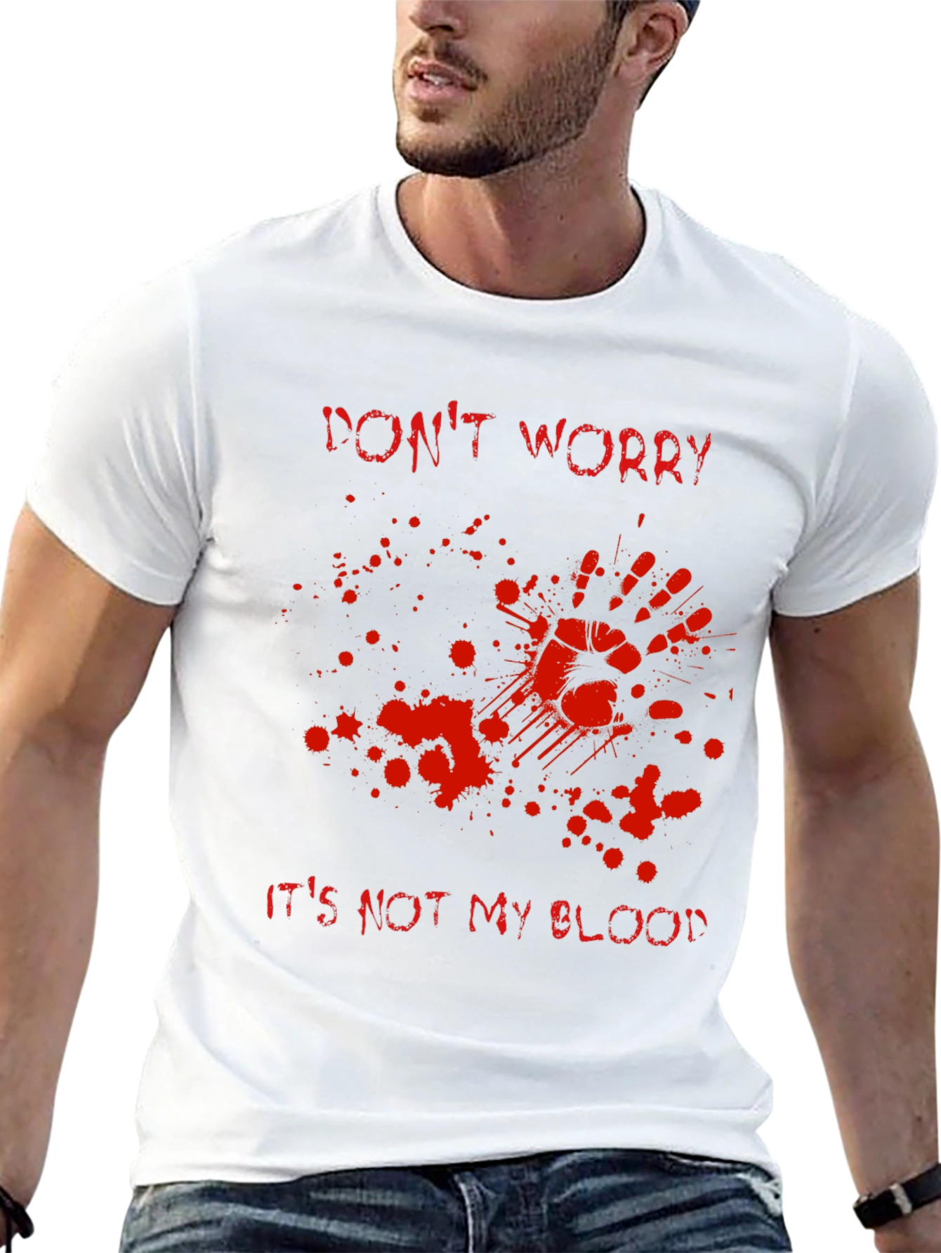 Black Don't Worry It's Not My Blood T-Shirt view 13
